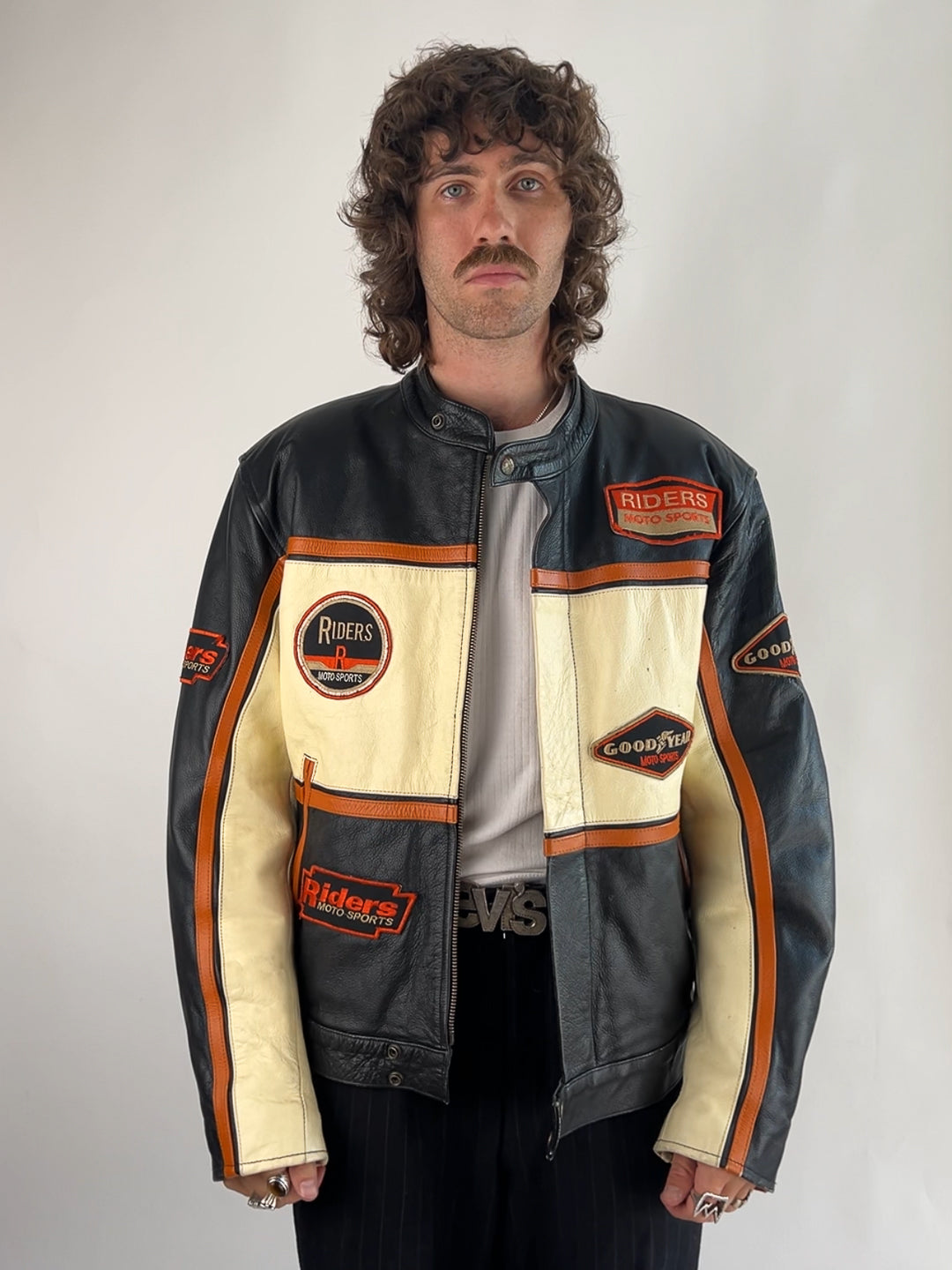 Riders Motosports 90s Leather Motorbike Jacket