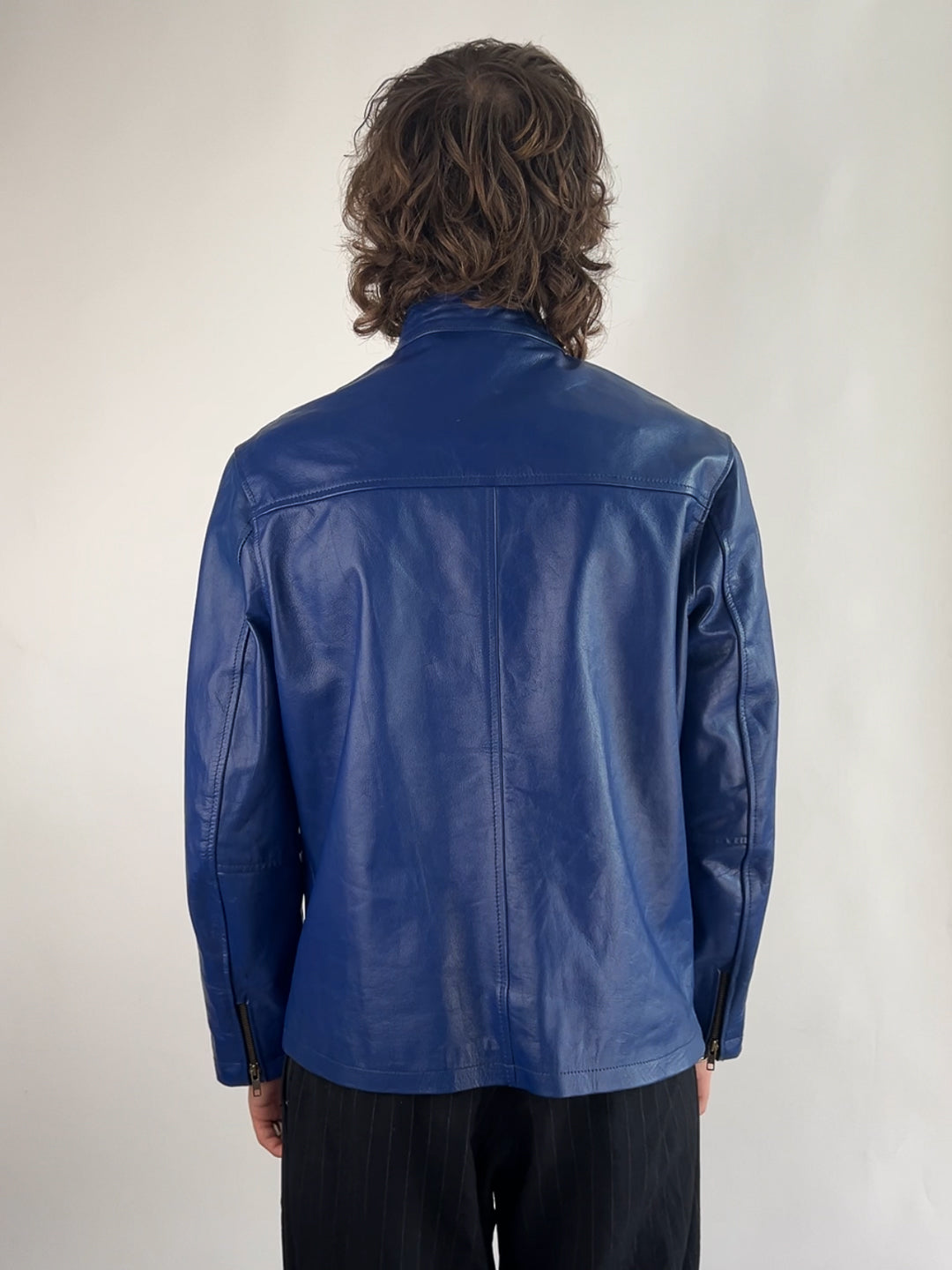 Vintage 90s Steve McQueen Leather Motorbike Jacket
