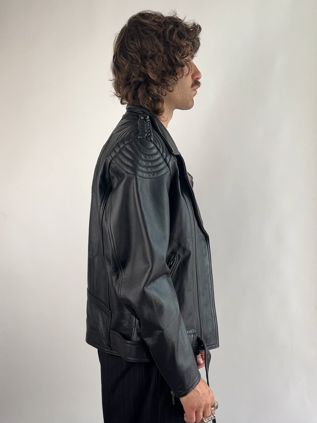 IXS American Eagle 90s Leather Biker Jacket