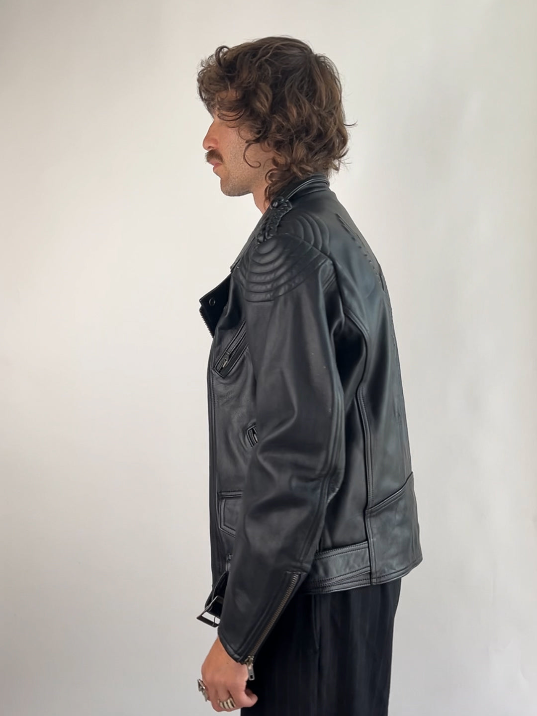 IXS American Eagle 90s Leather Biker Jacket