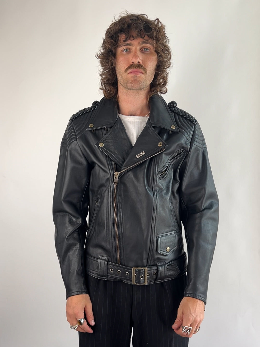 IXS American Eagle 90s Leather Biker Jacket