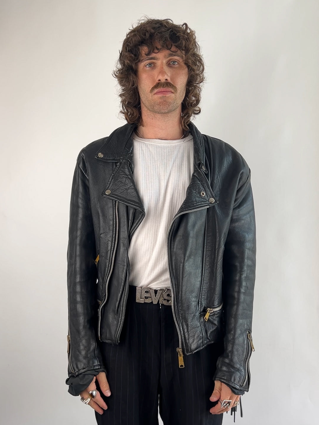 Vintage 90s Leather Tassel Jacket