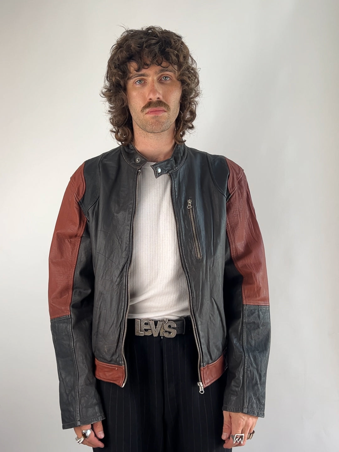 Alpha Industries 90s Leather Motorbike Jacket