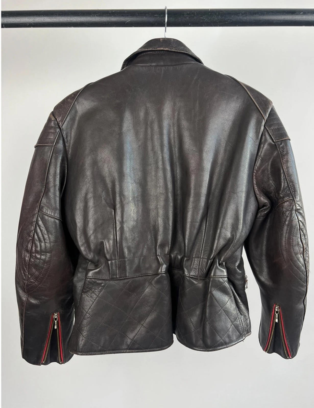 Vintage 50s Leather Cropped Biker Jacket