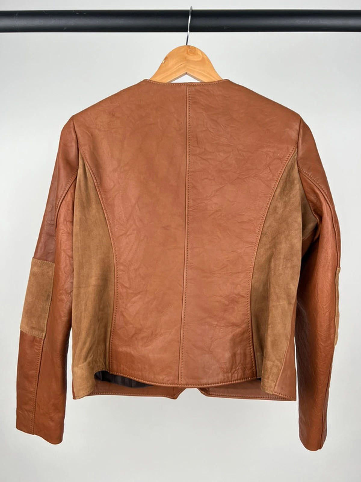 Vintage 90s Two Tone Suede & Leather Jacket