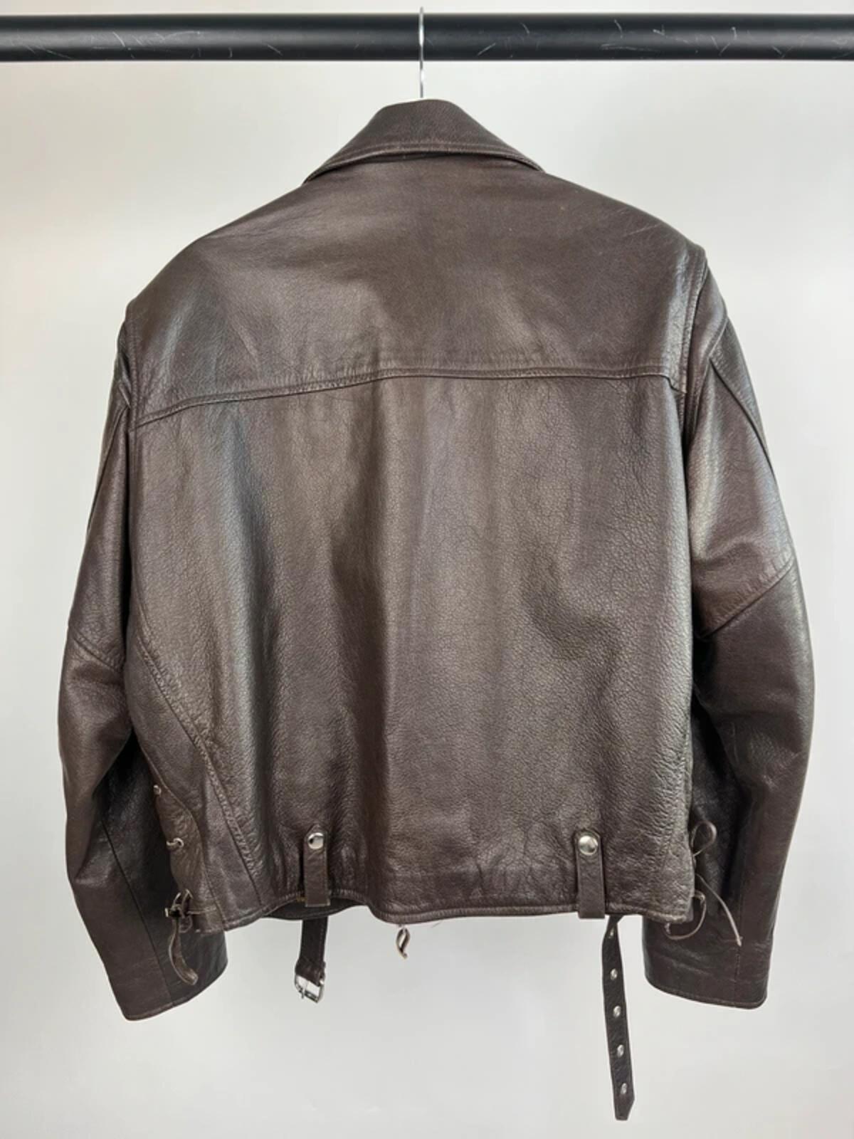 Vintage 90s Max Moser Cropped Leather Biker Jacket