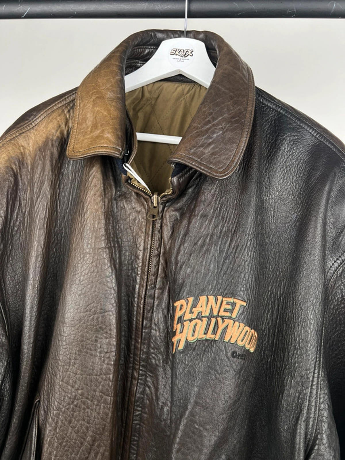 Vintage 90s Reversible Planet Hollywood Leather Jacket