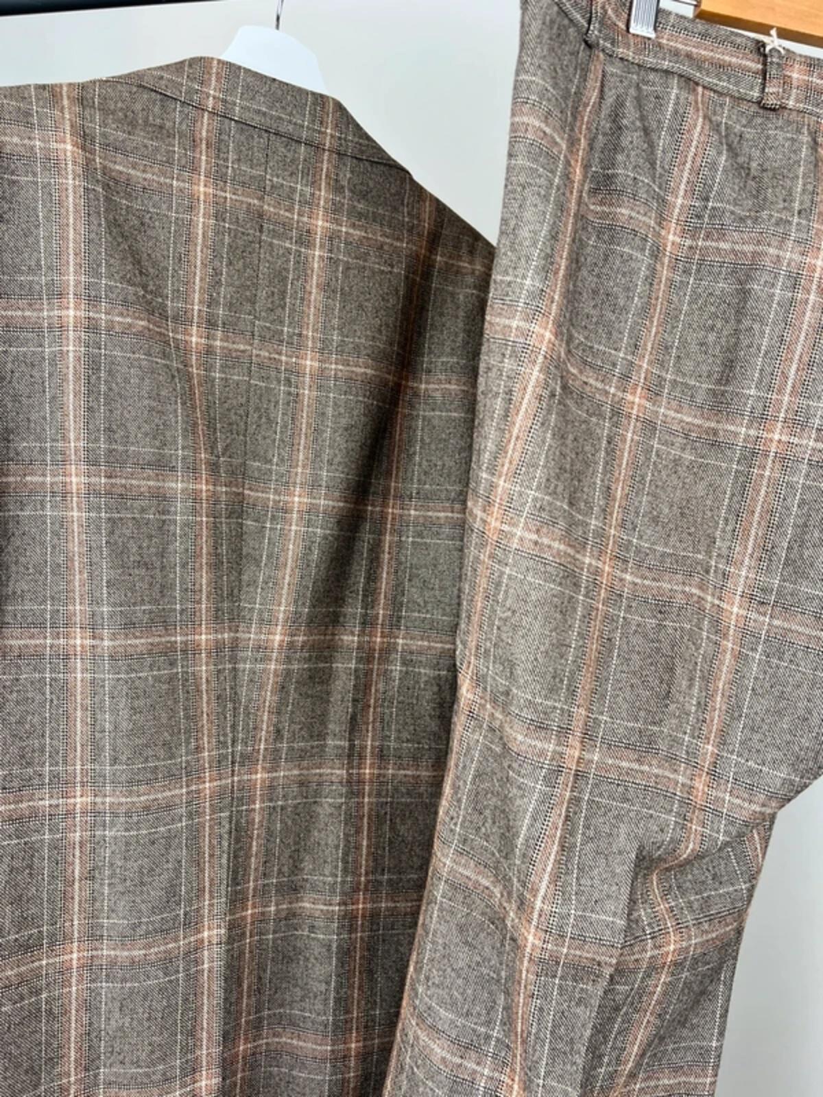Vintage 70s John Collier Check Flared Suit