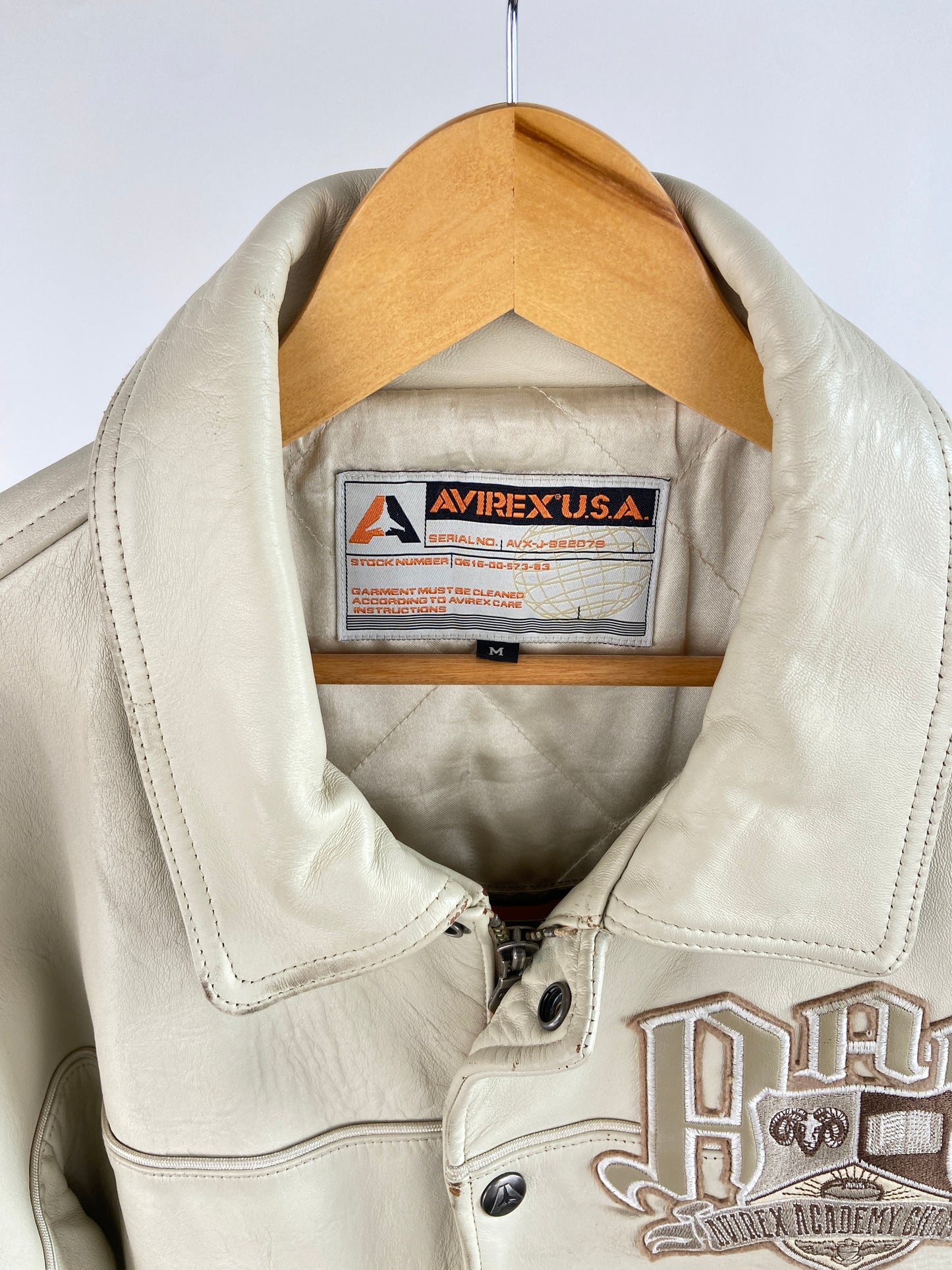 Vintage Avirex 90s Leather Bomber Jacket