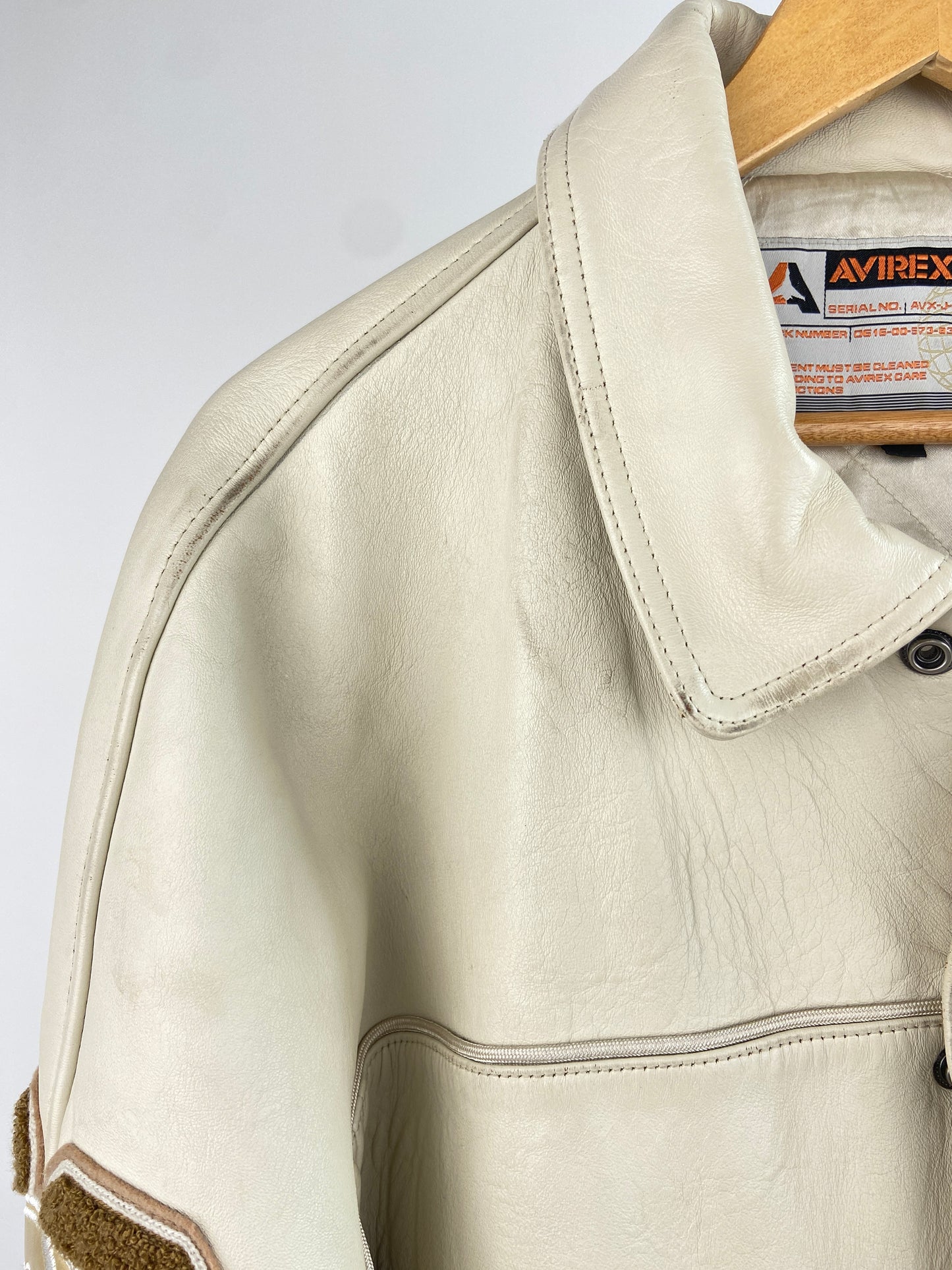 Vintage Avirex 90s Leather Bomber Jacket