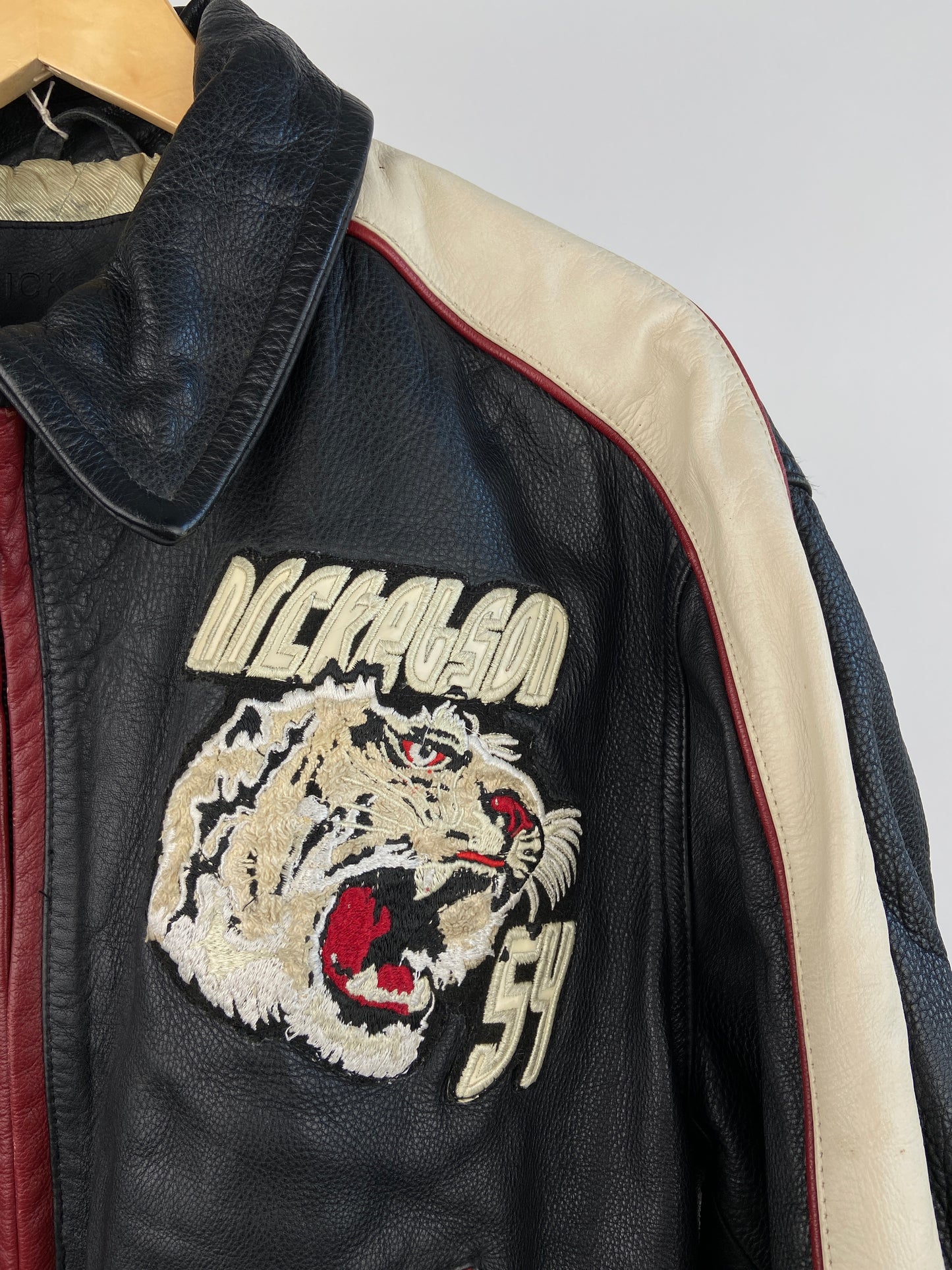 Vintage Nickelson 54 Tiger 90s Leather Bomber Jacket