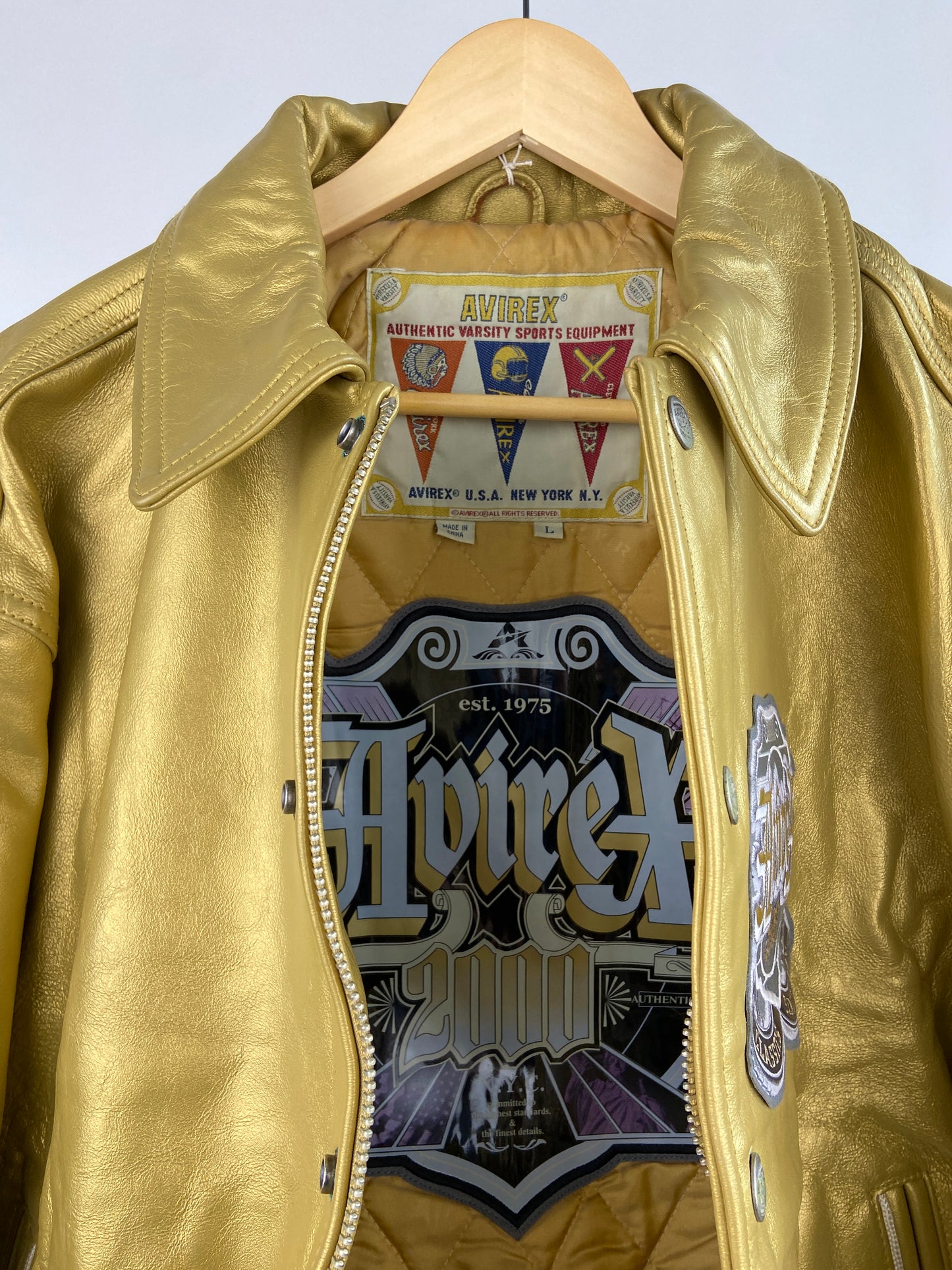 Vintage Avirex 90s Leather Bomber Jacket