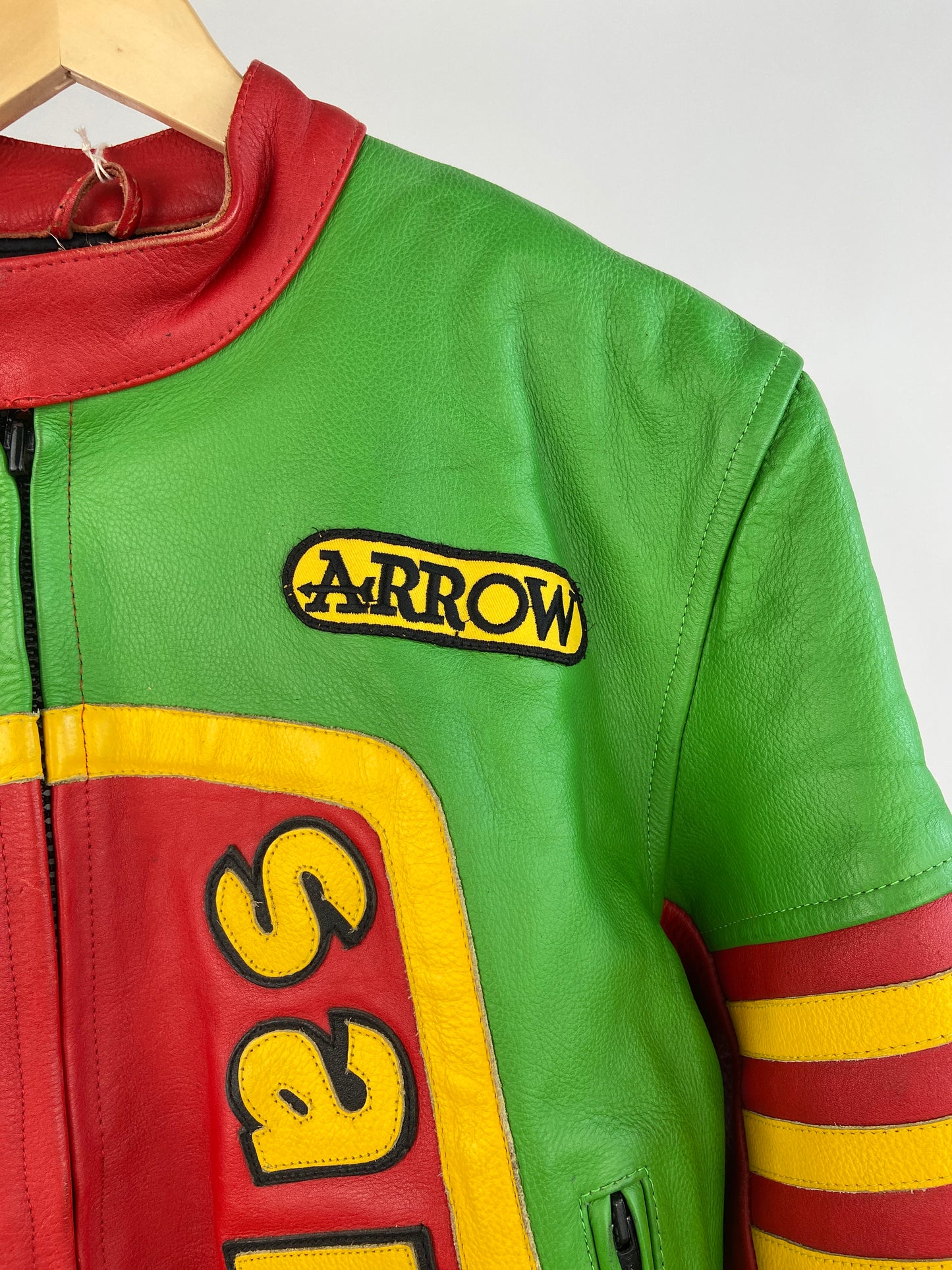 Vintage Kawasaki 90s Leather Motorbike Jacket