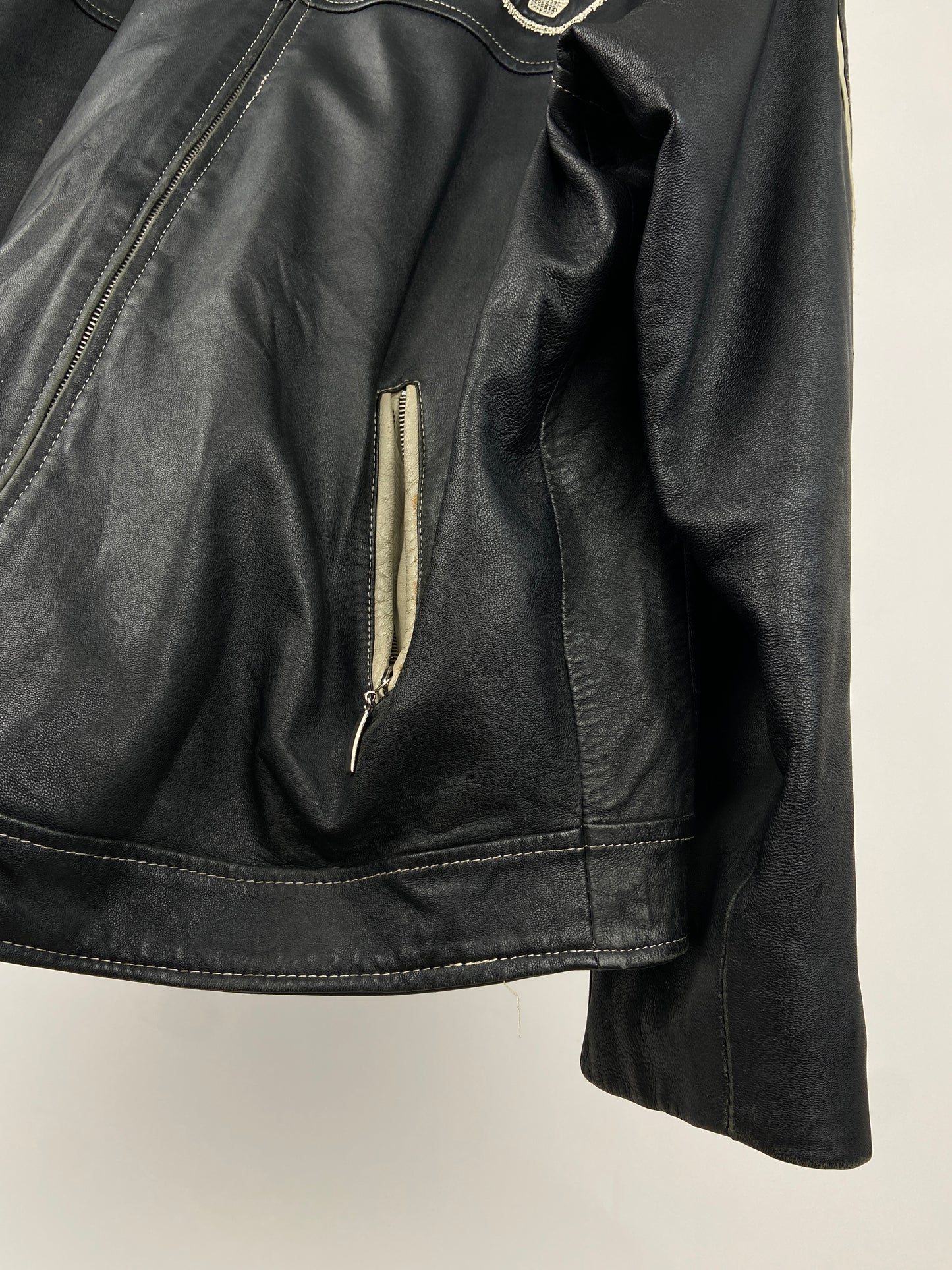 Vintage Diesel ‘D’ 90s Leather Jacket