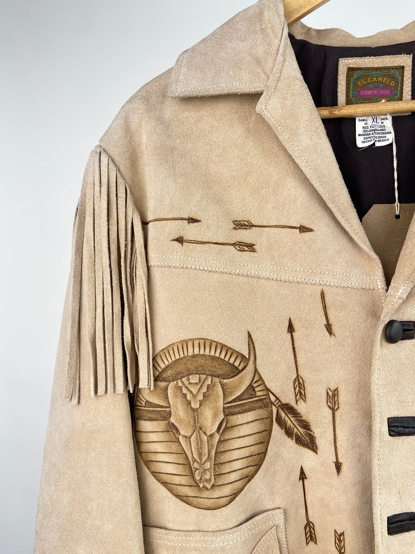 Vintage Western 70s Leather Tassel Jacket