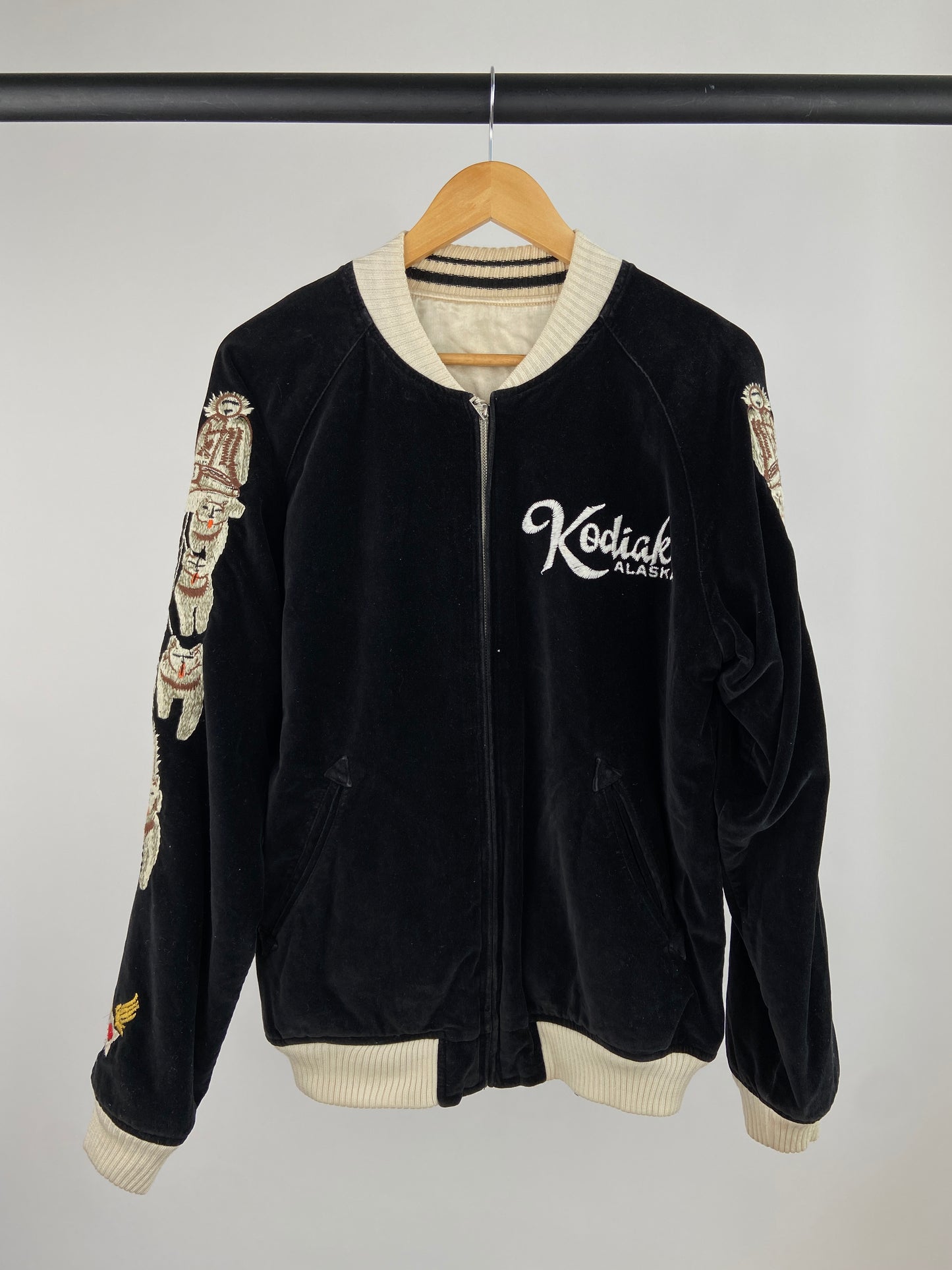 Vintage Avirex 90s Satin Bomber Jacket