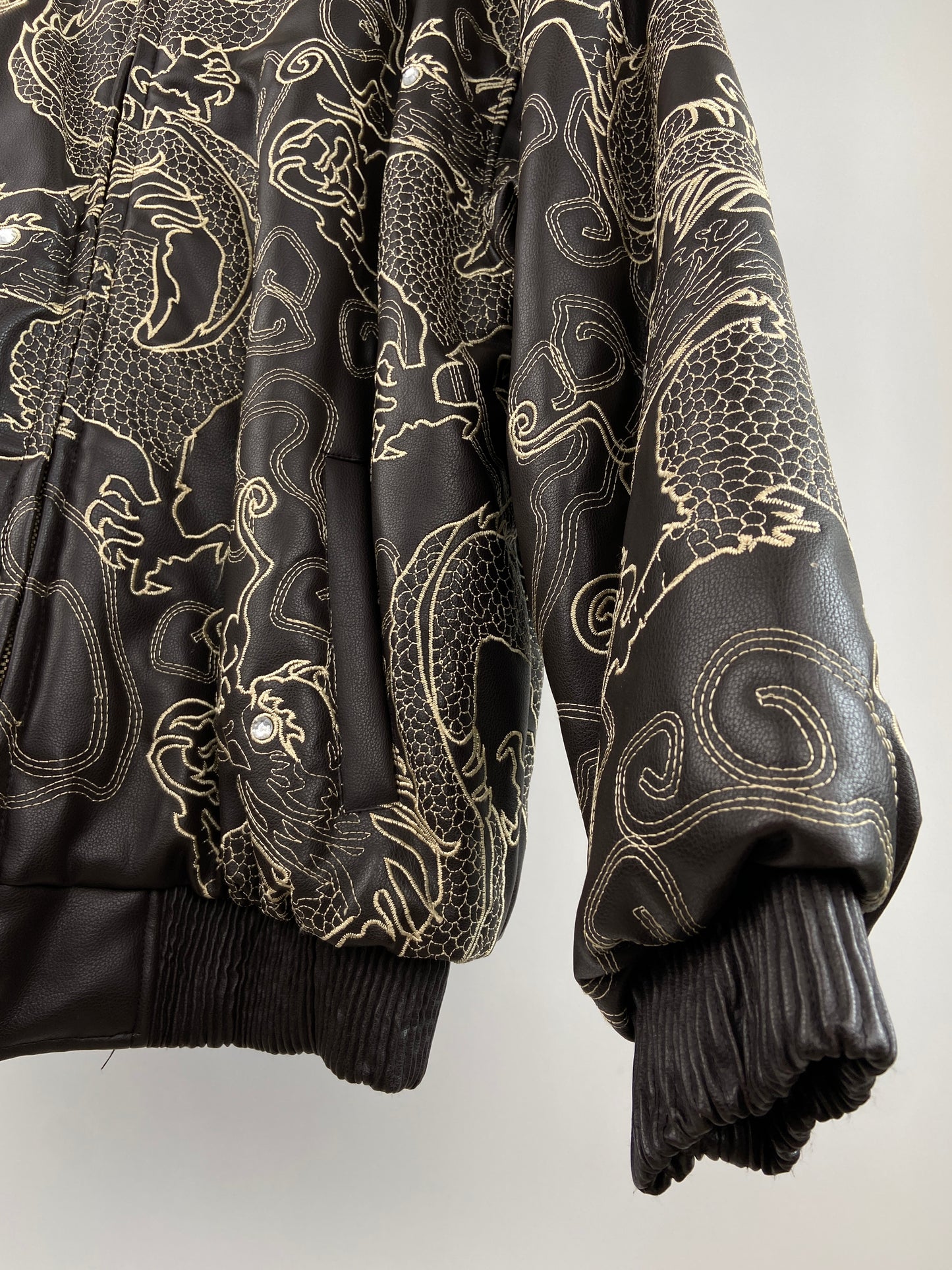 Vintage Bluez Dragon 90s Leather Jacket