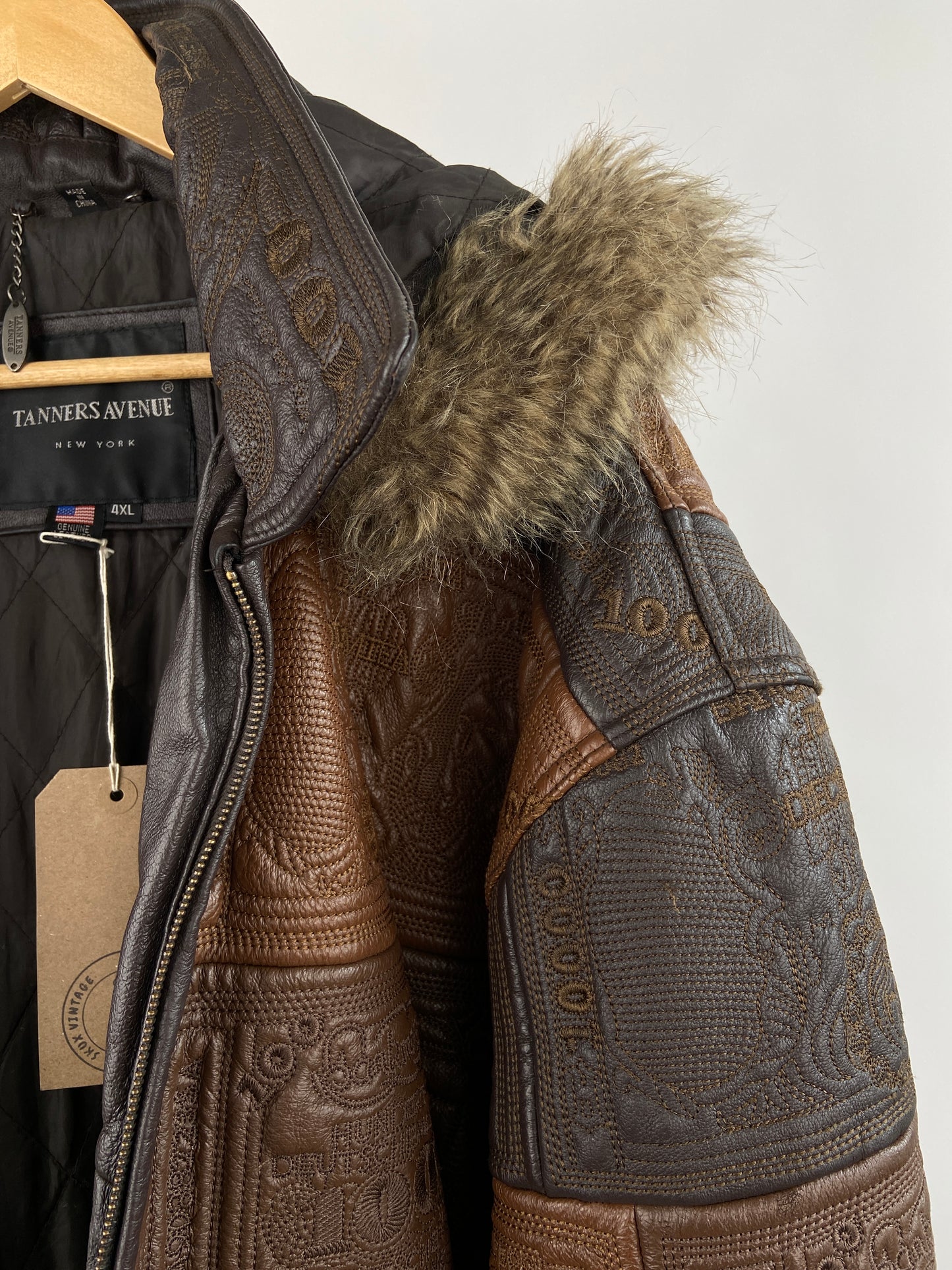 Vintage Tanners Avenue Currency 90s Leather Jacket