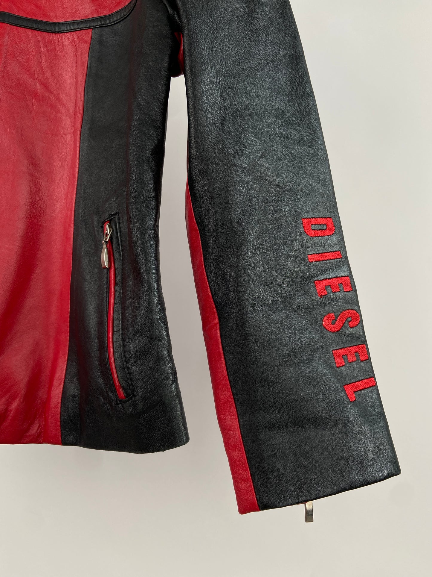 Vintage Diesel ‘D’ 90s Leather Jacket