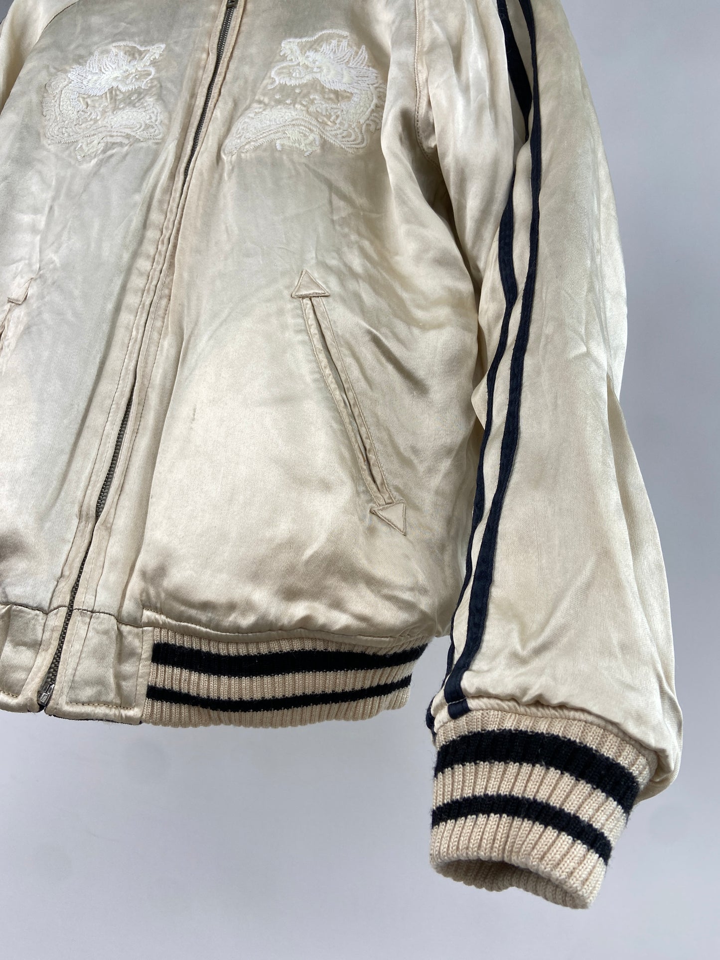 Vintage Avirex 90s Satin Bomber Jacket