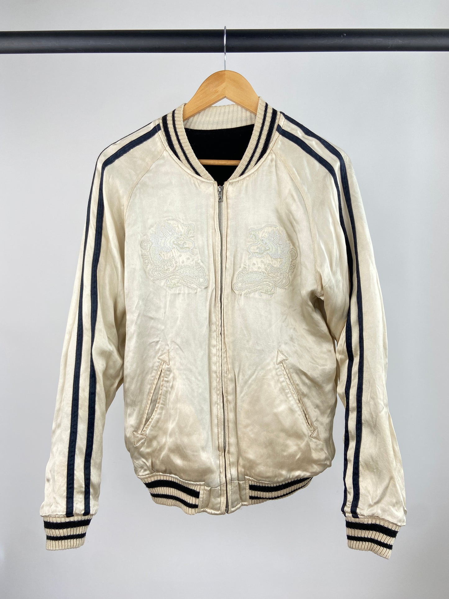 Vintage Avirex 90s Satin Bomber Jacket