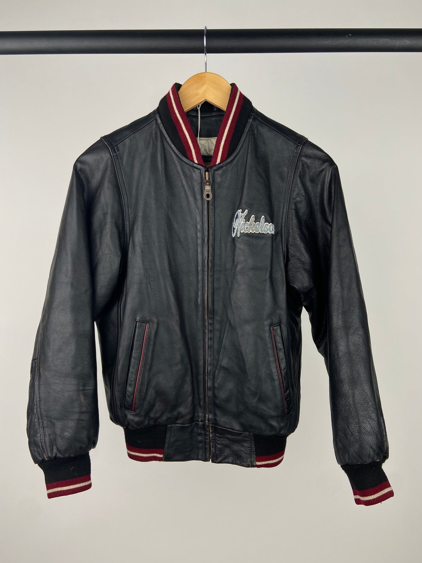 Nickelson 90s Leather Bomber Jacket