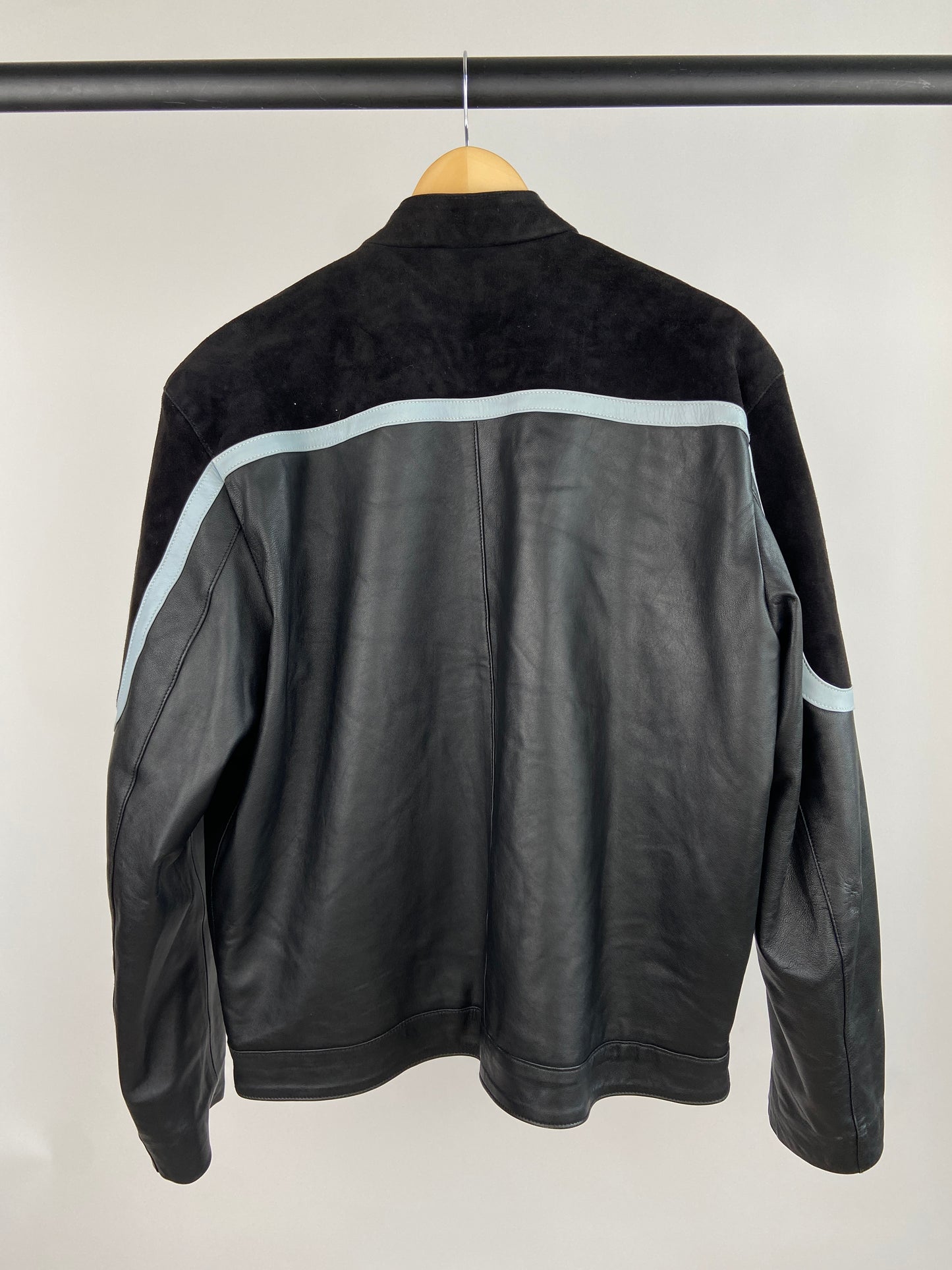 Vintage Diesel Stripe 90s Leather Jacket