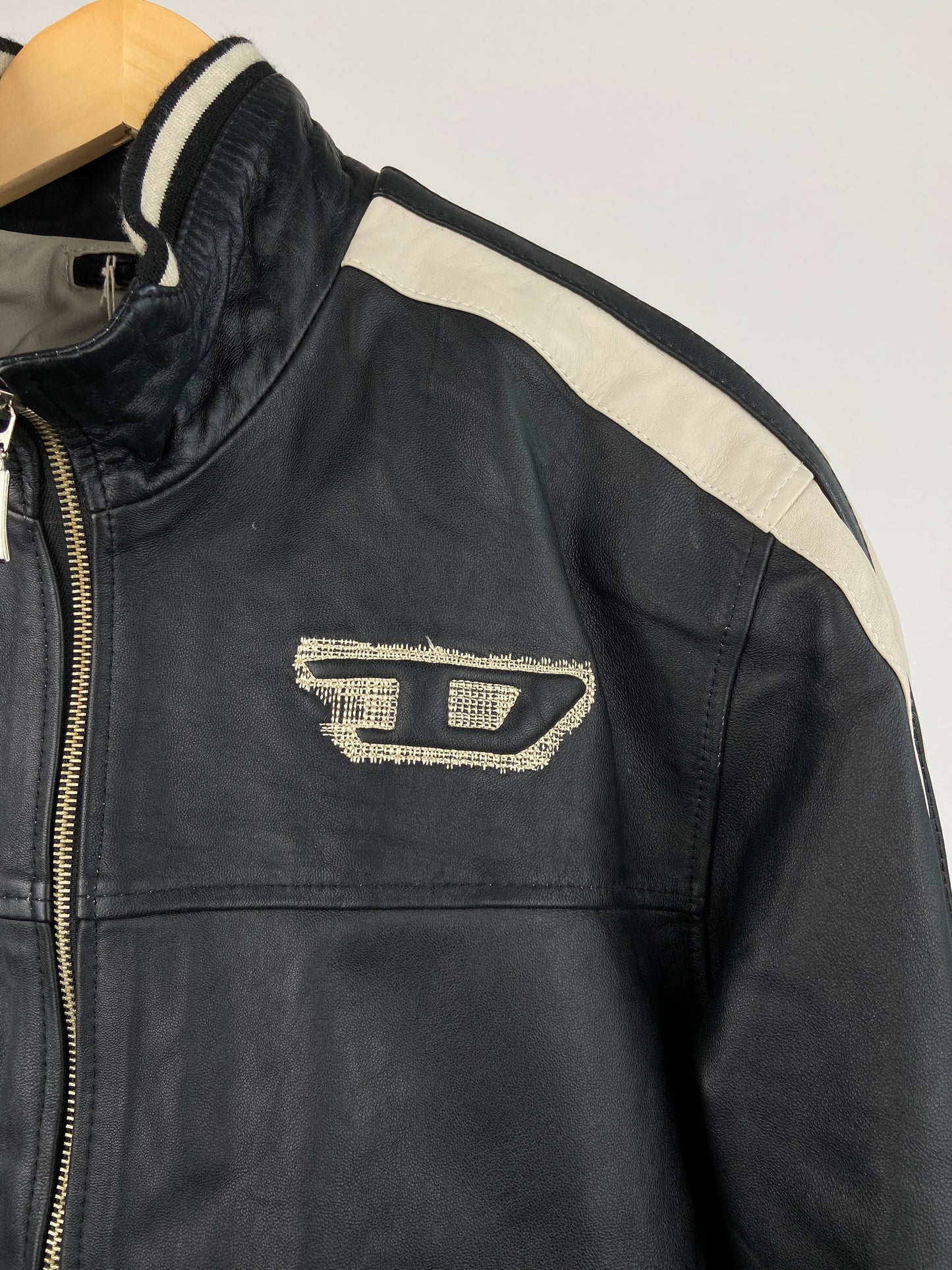Vintage Diesel ‘D’ 90s Leather Jacket
