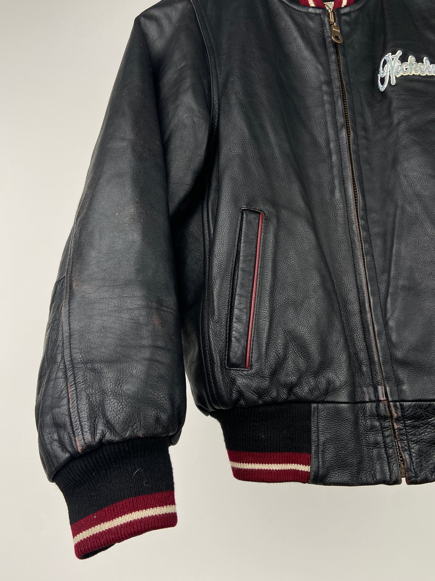 Nickelson 90s Leather Bomber Jacket