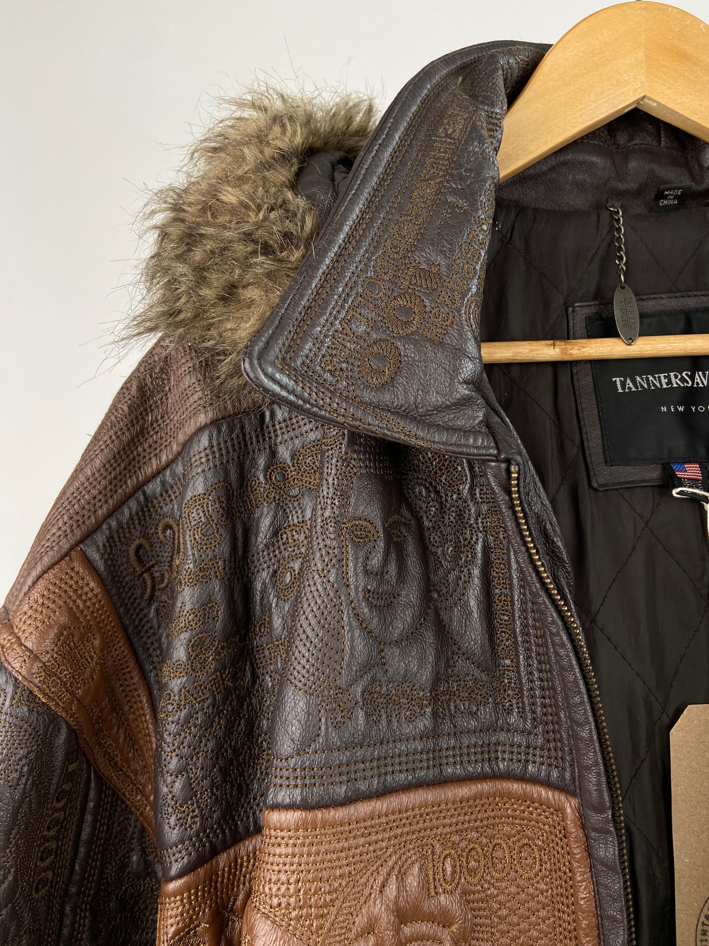 Vintage Tanners Avenue Currency 90s Leather Jacket