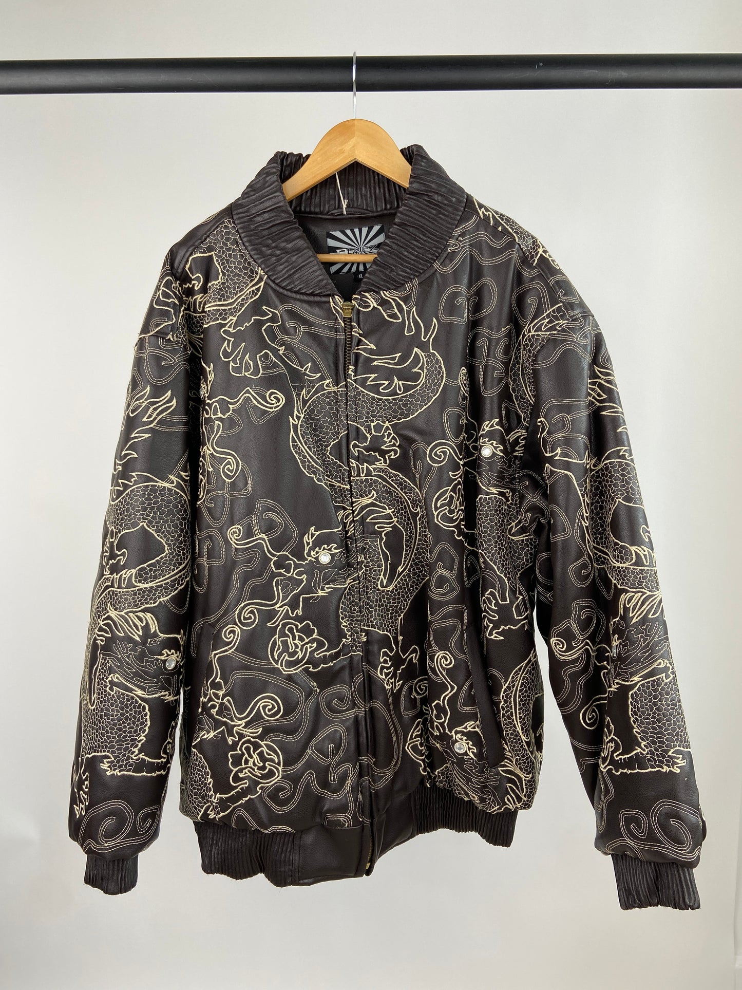 Vintage Bluez Dragon 90s Leather Jacket