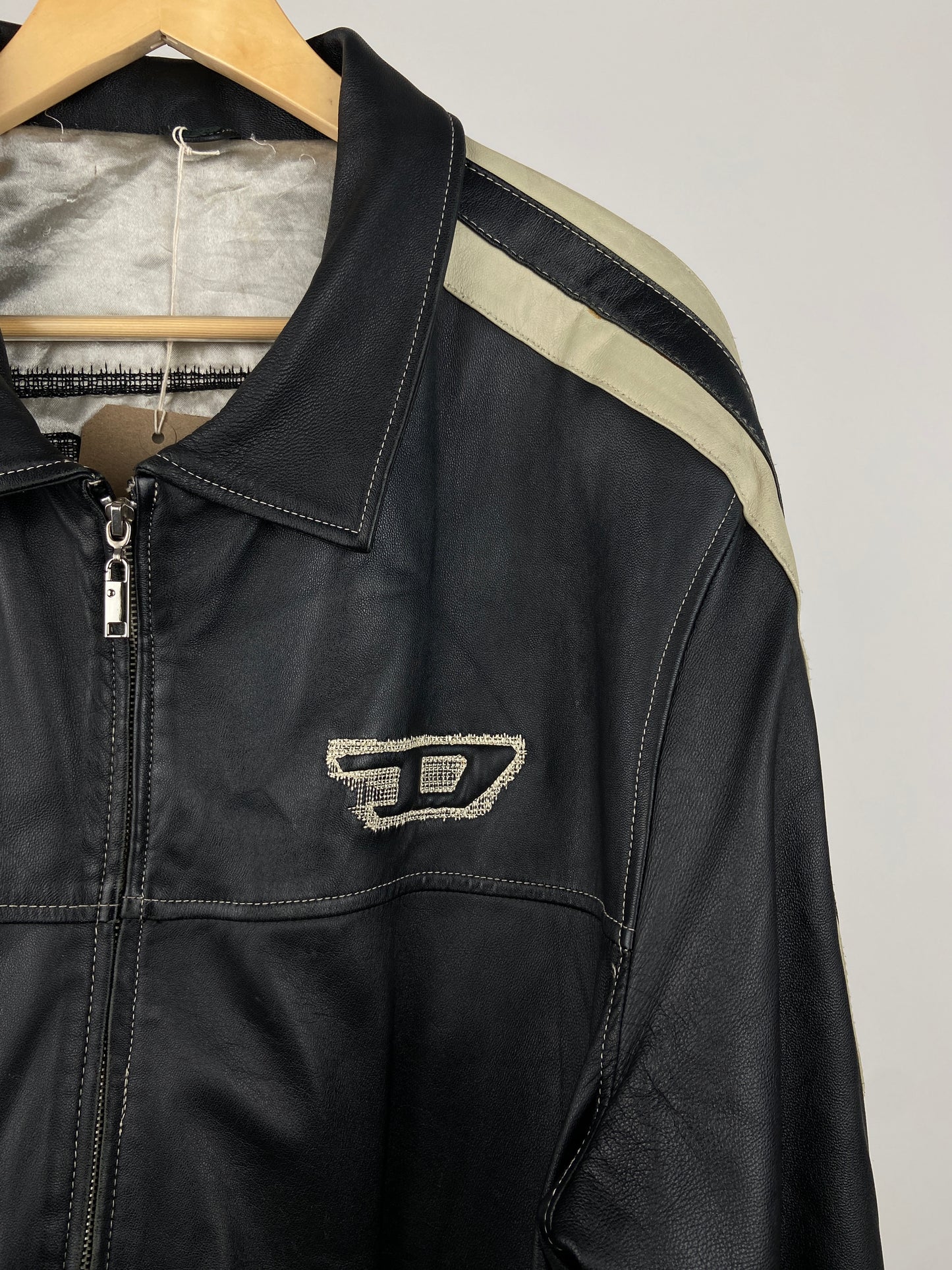 Vintage Diesel ‘D’ 90s Leather Jacket