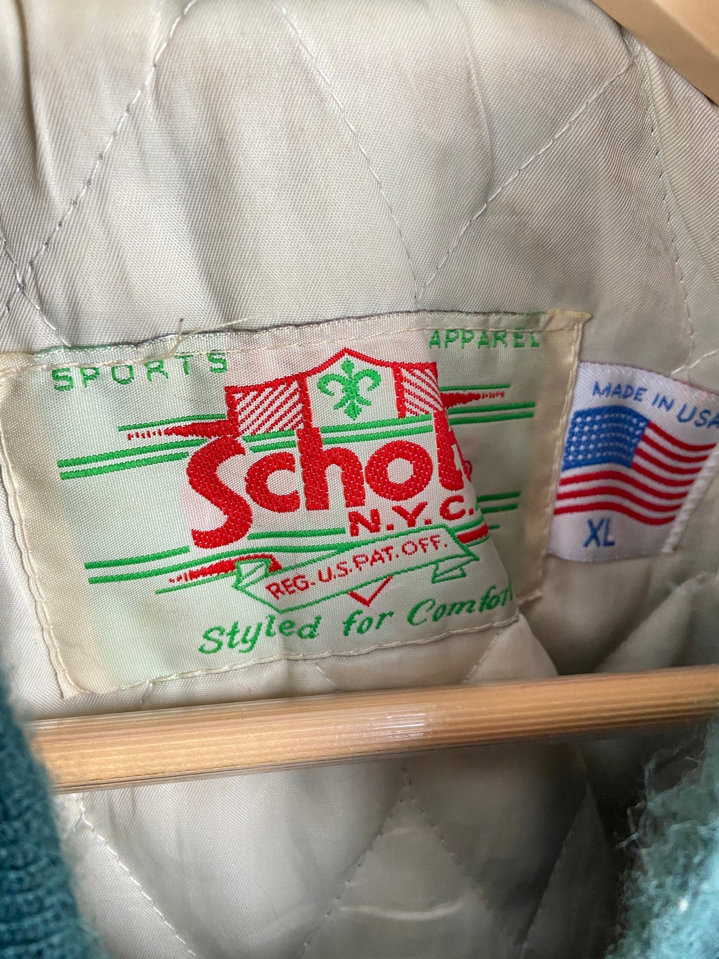 Vintage Schott USA 90s Leather Varsity Jacket