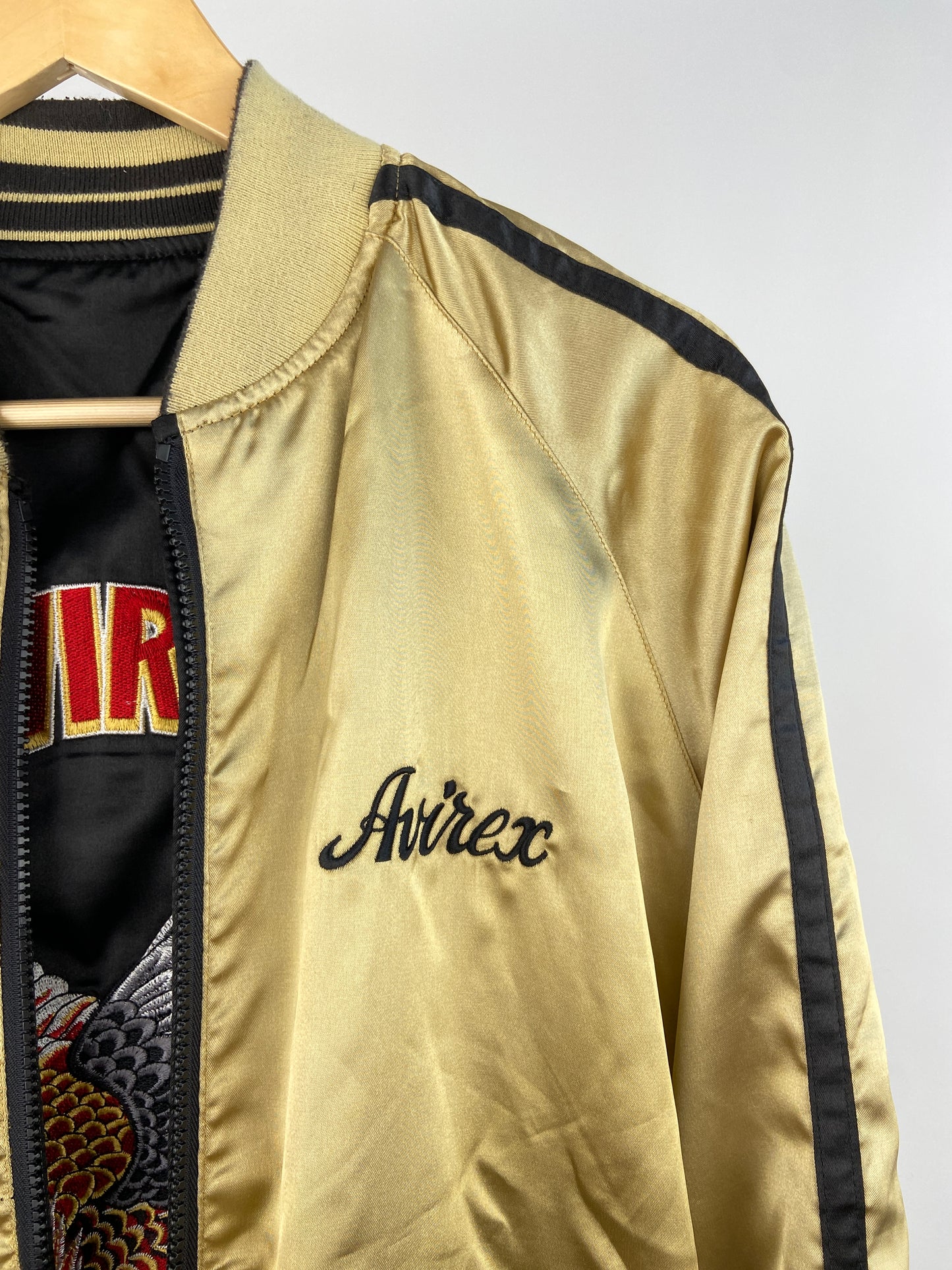Vintage Avirex 90s Satin Bomber Jacket