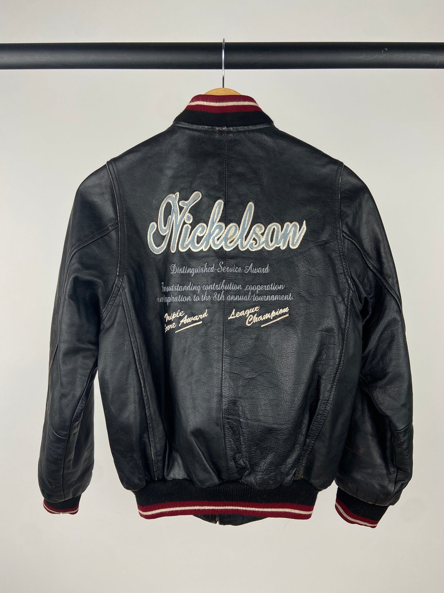 Nickelson 90s Leather Bomber Jacket