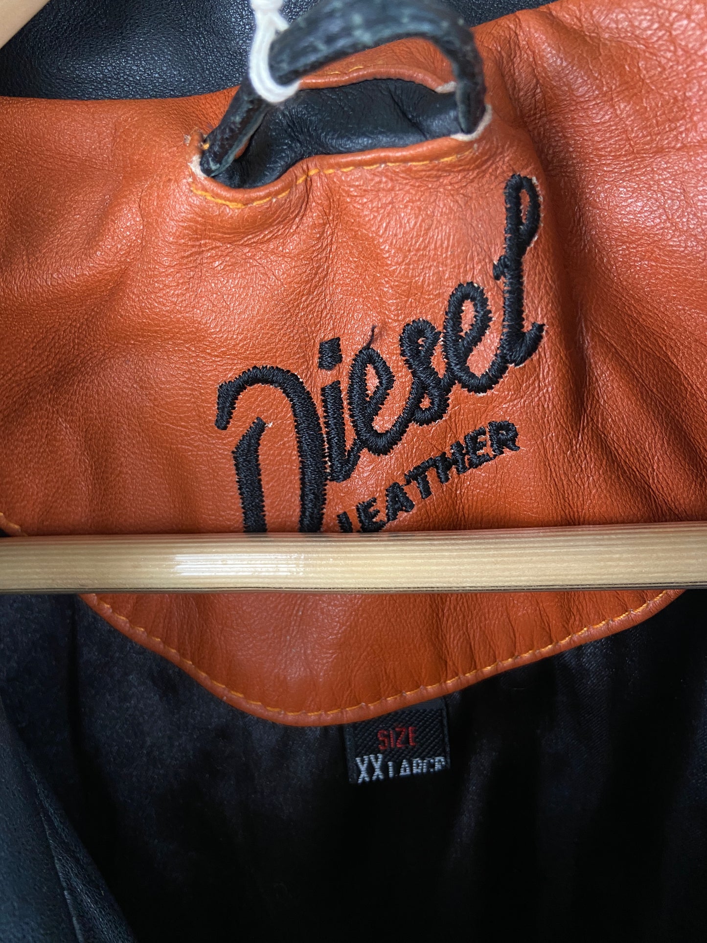Vintage Diesel ‘D’ 90s Leather Jacket