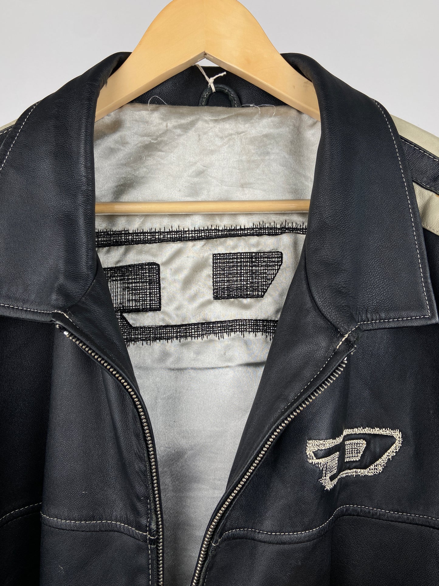 Vintage Diesel ‘D’ 90s Leather Jacket