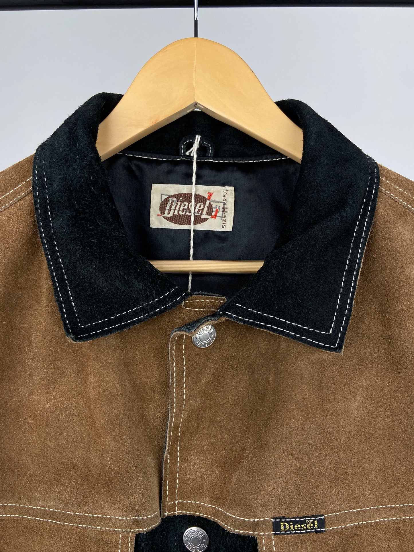 Vintage Diesel Contrast Panel 90s Suede Jacket