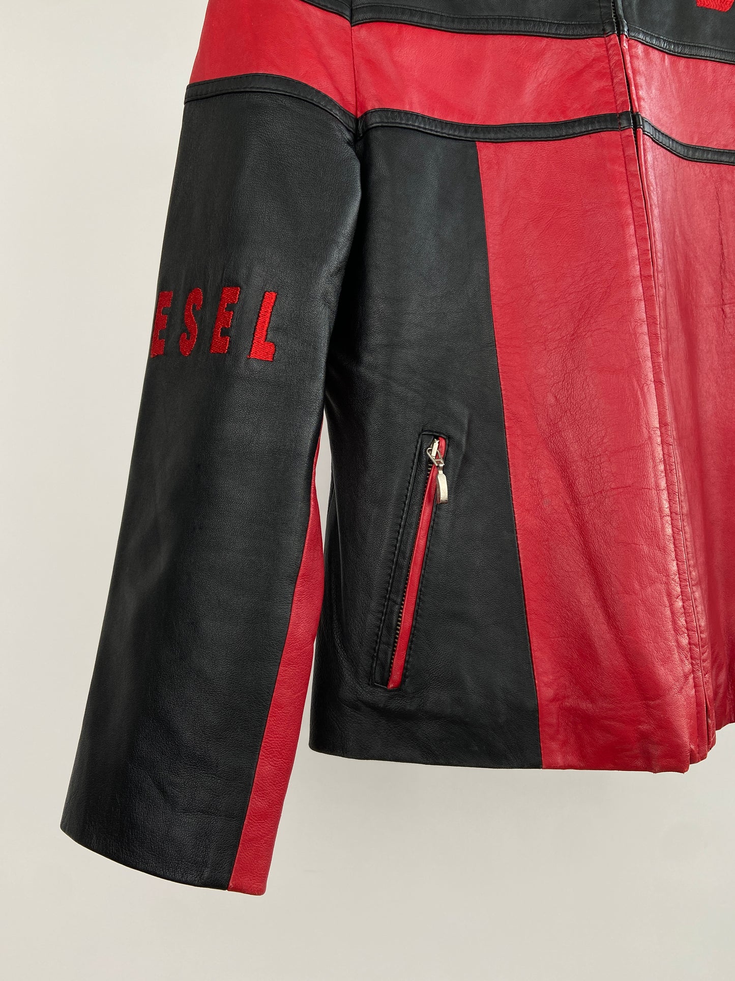 Vintage Diesel ‘D’ 90s Leather Jacket