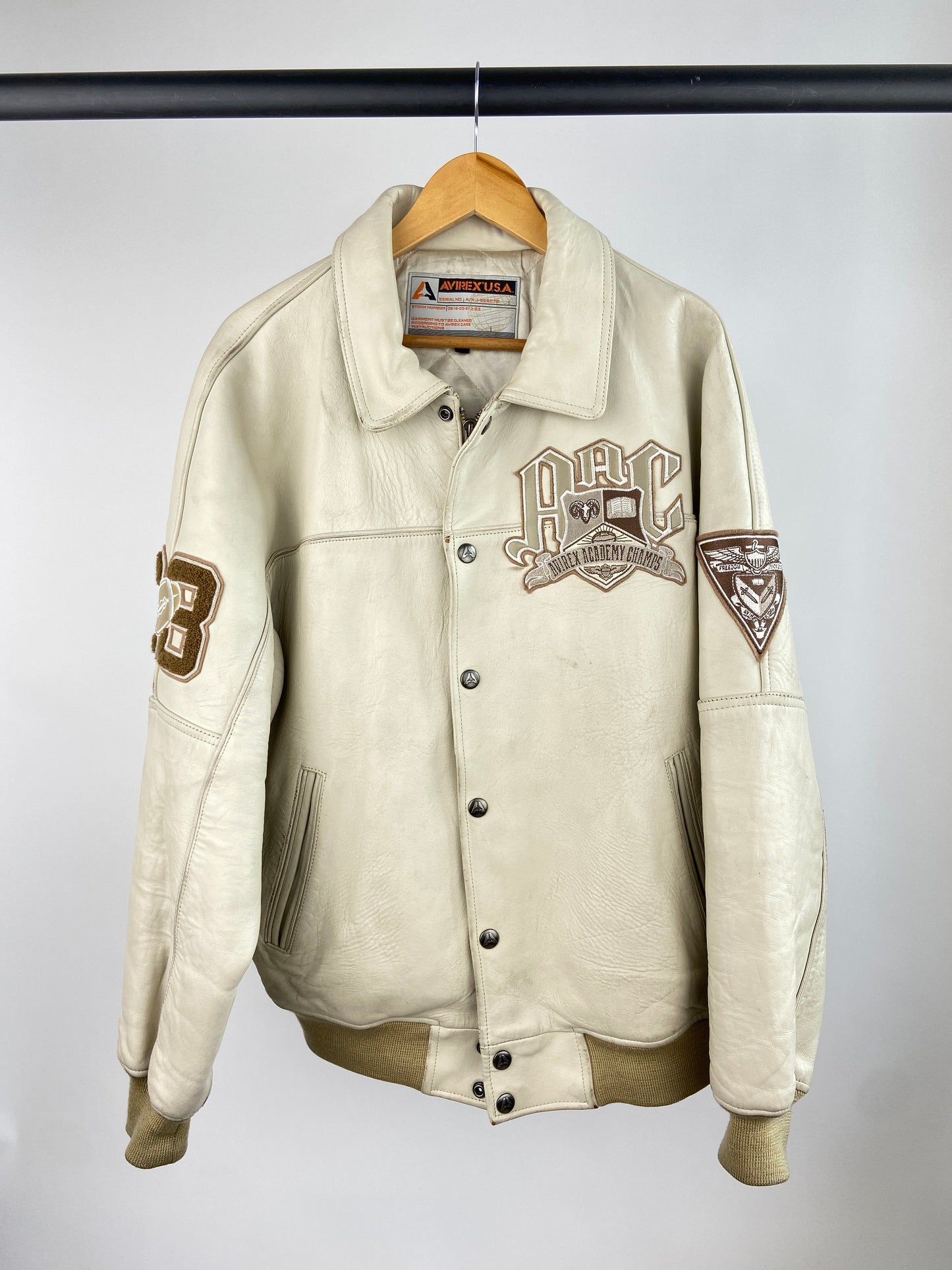 Vintage Avirex 90s Leather Bomber Jacket