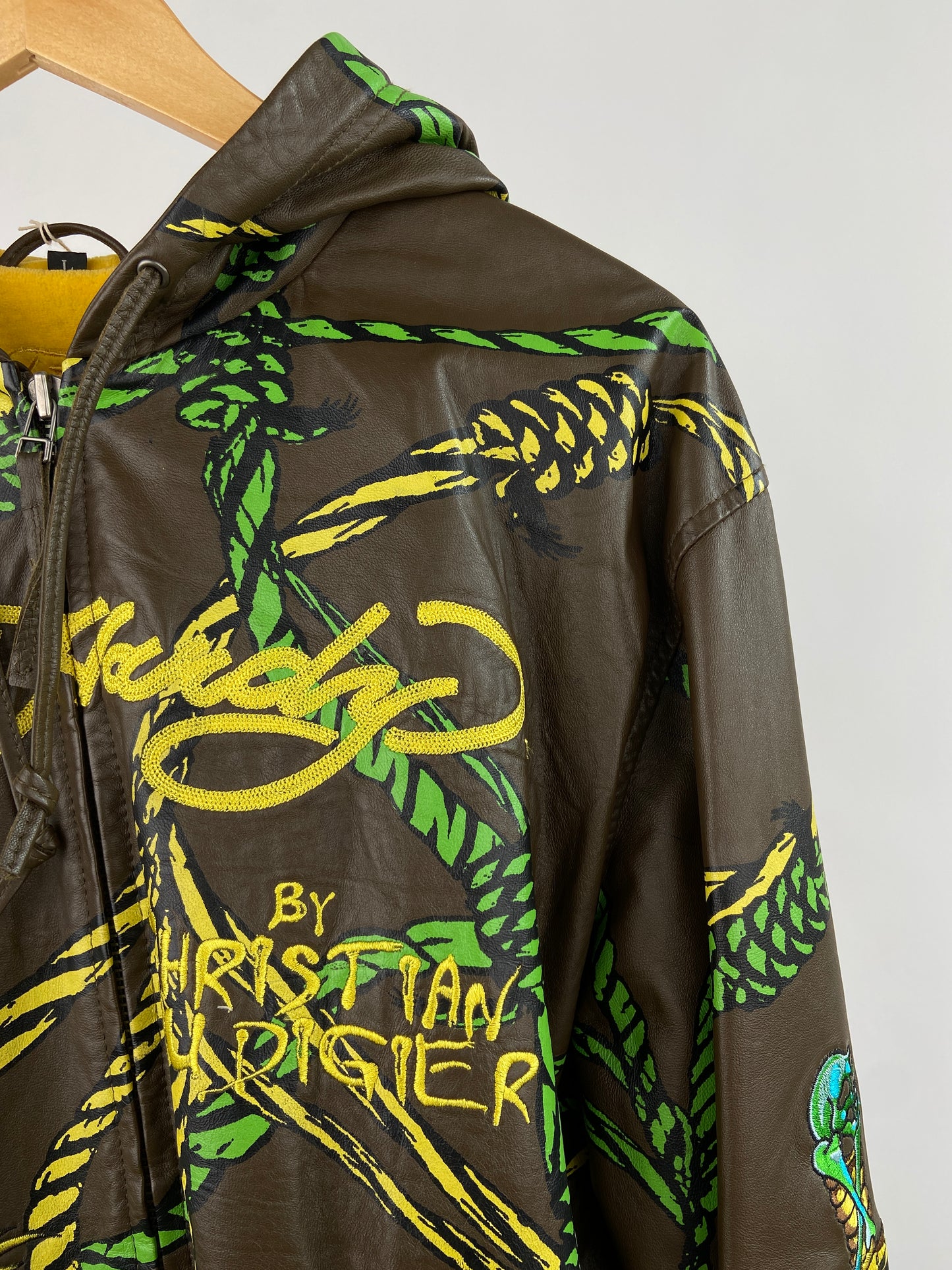 Vintage Ed Hardy 90s Leather Jacket
