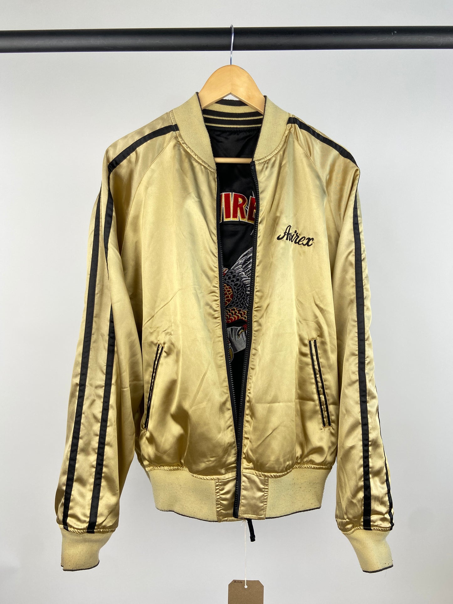 Vintage Avirex 90s Satin Bomber Jacket