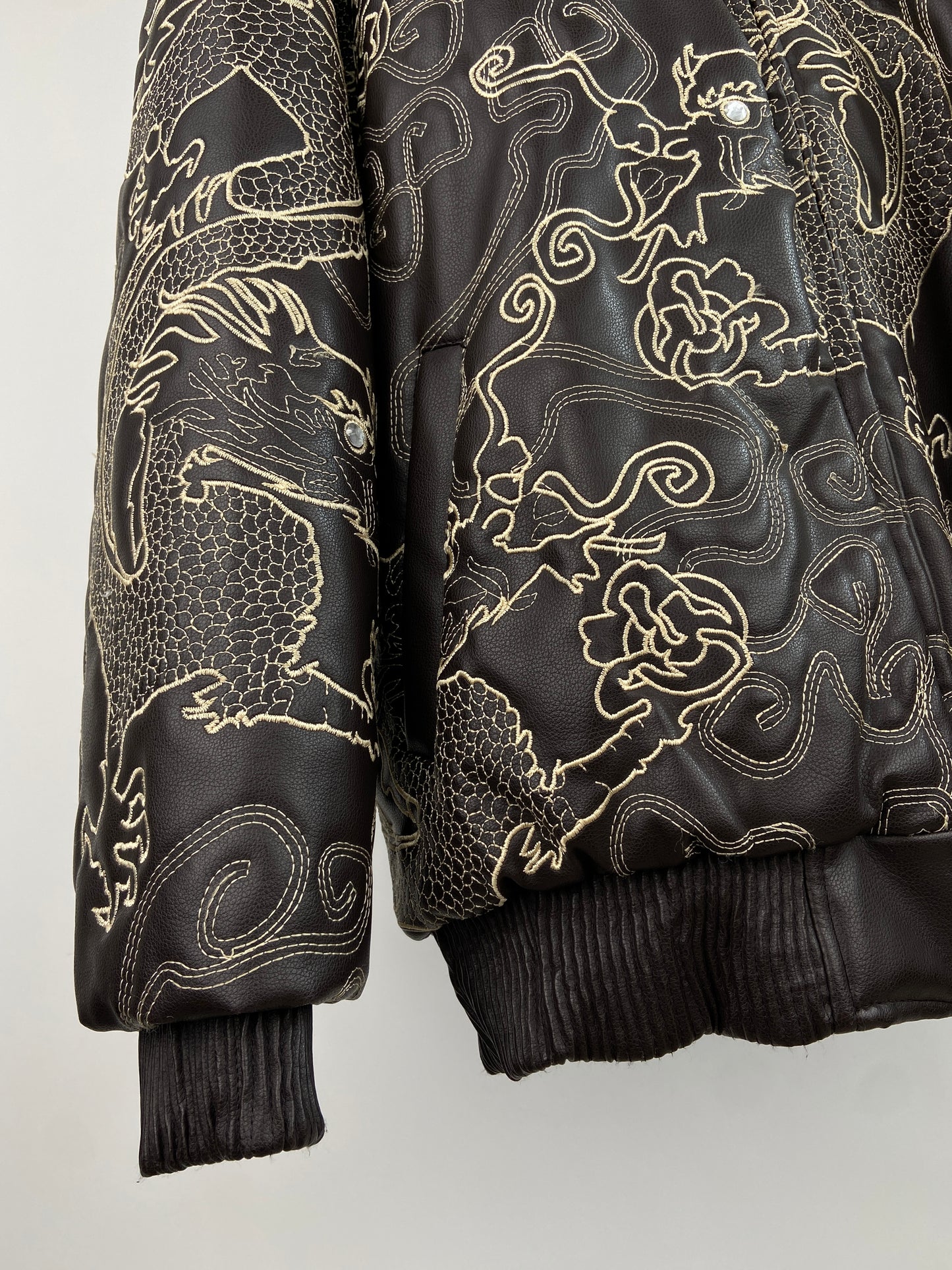 Vintage Bluez Dragon 90s Leather Jacket