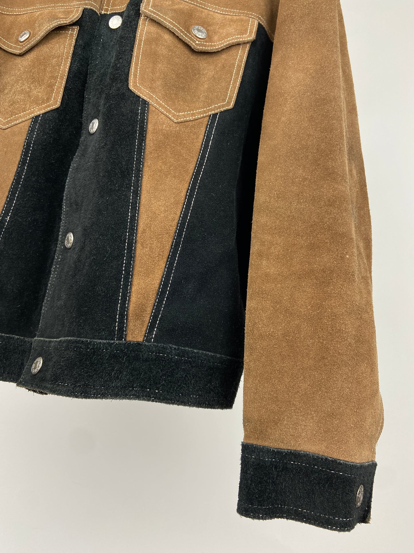 Vintage Diesel Contrast Panel 90s Suede Jacket