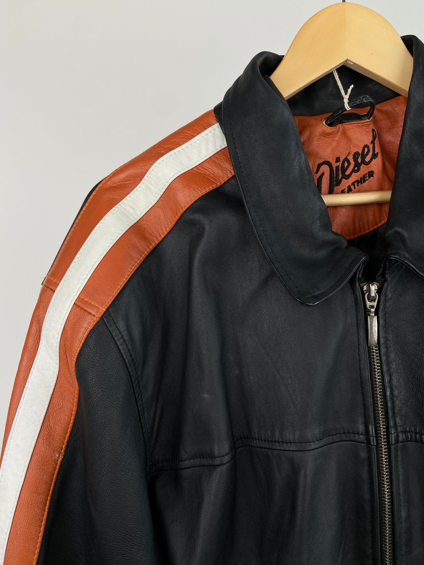 Vintage Diesel ‘D’ 90s Leather Jacket