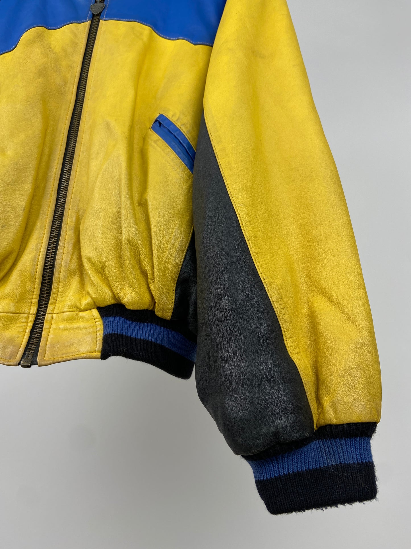 Uncle Sam 80s Leather Baseball Jacket