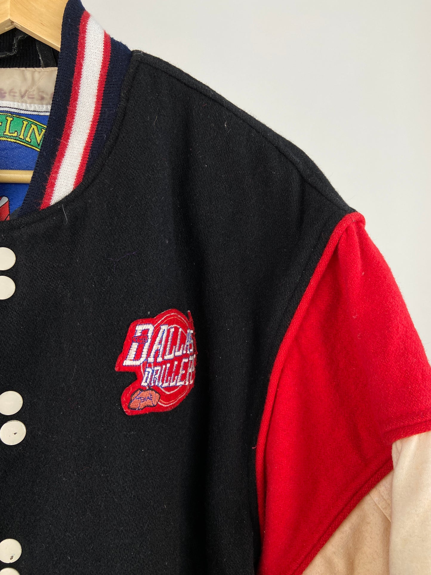 The Dallas Drillers NFL 90s Leather Bomber Jacket