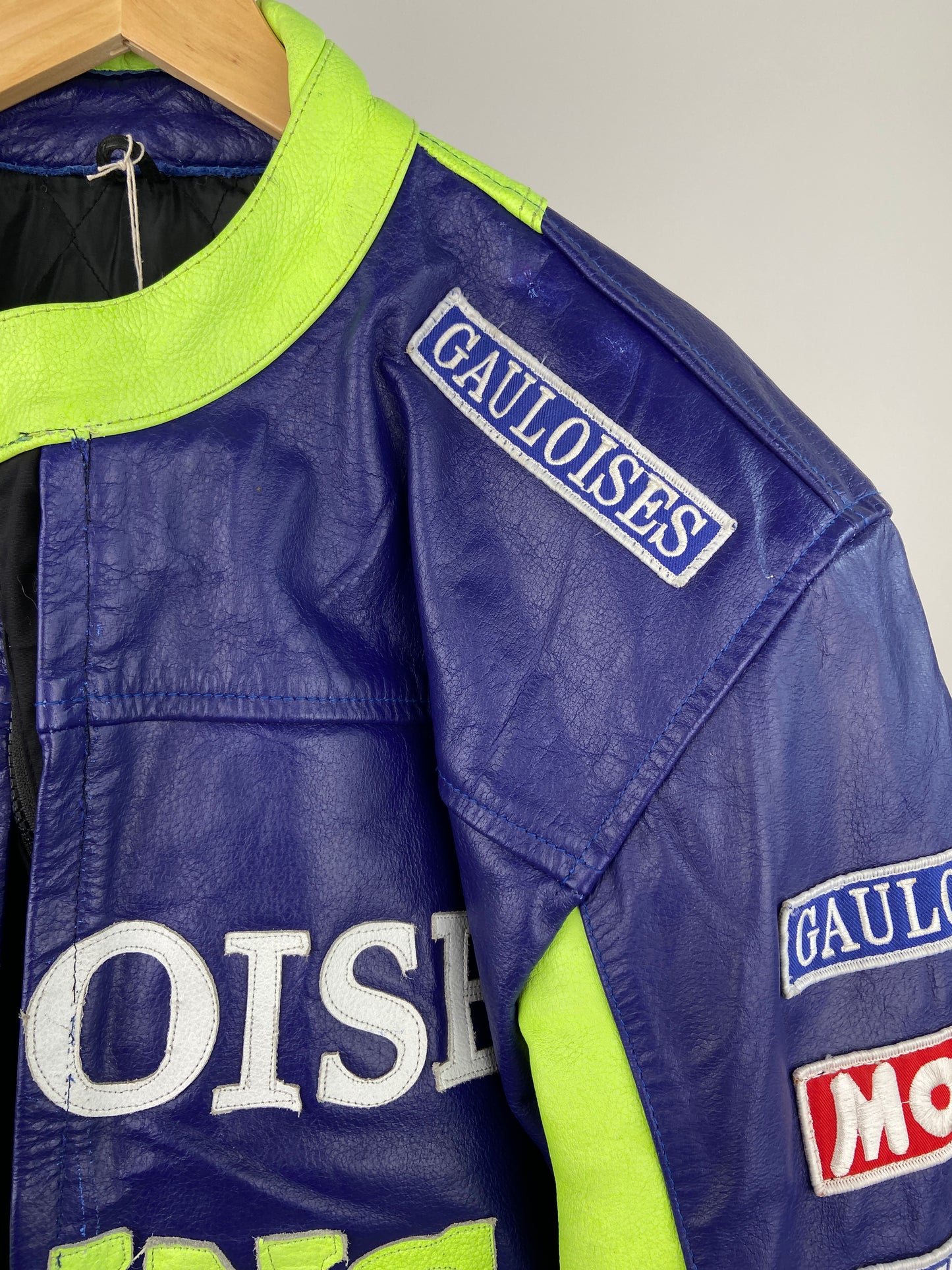 Gauloises 90s Leather Motorbike Jacket