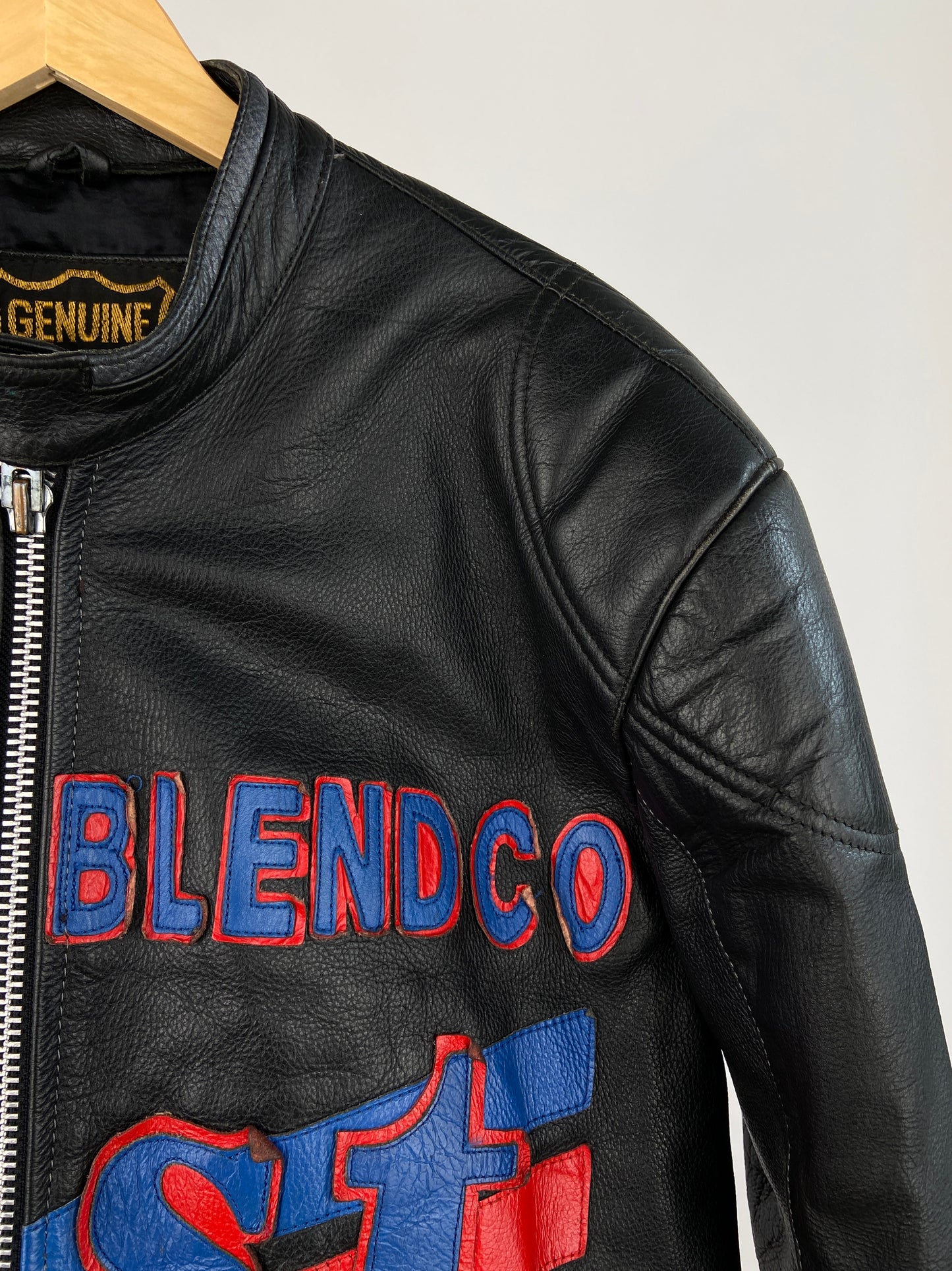 West American Blend 90s Leather Motorbike Jacket