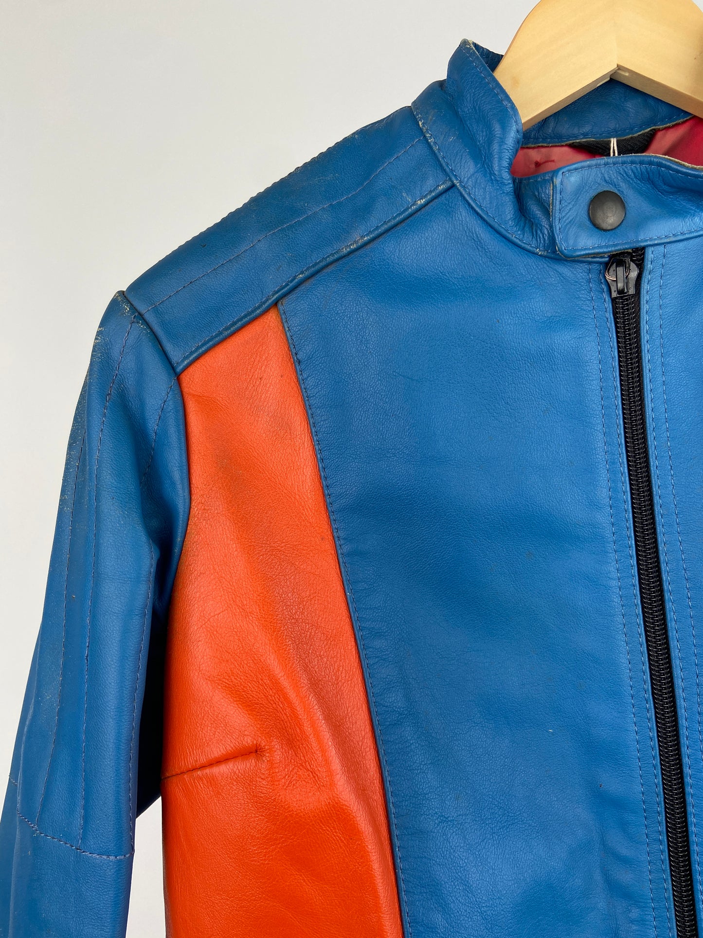 Damen 90s Leather Motorbike Jacket